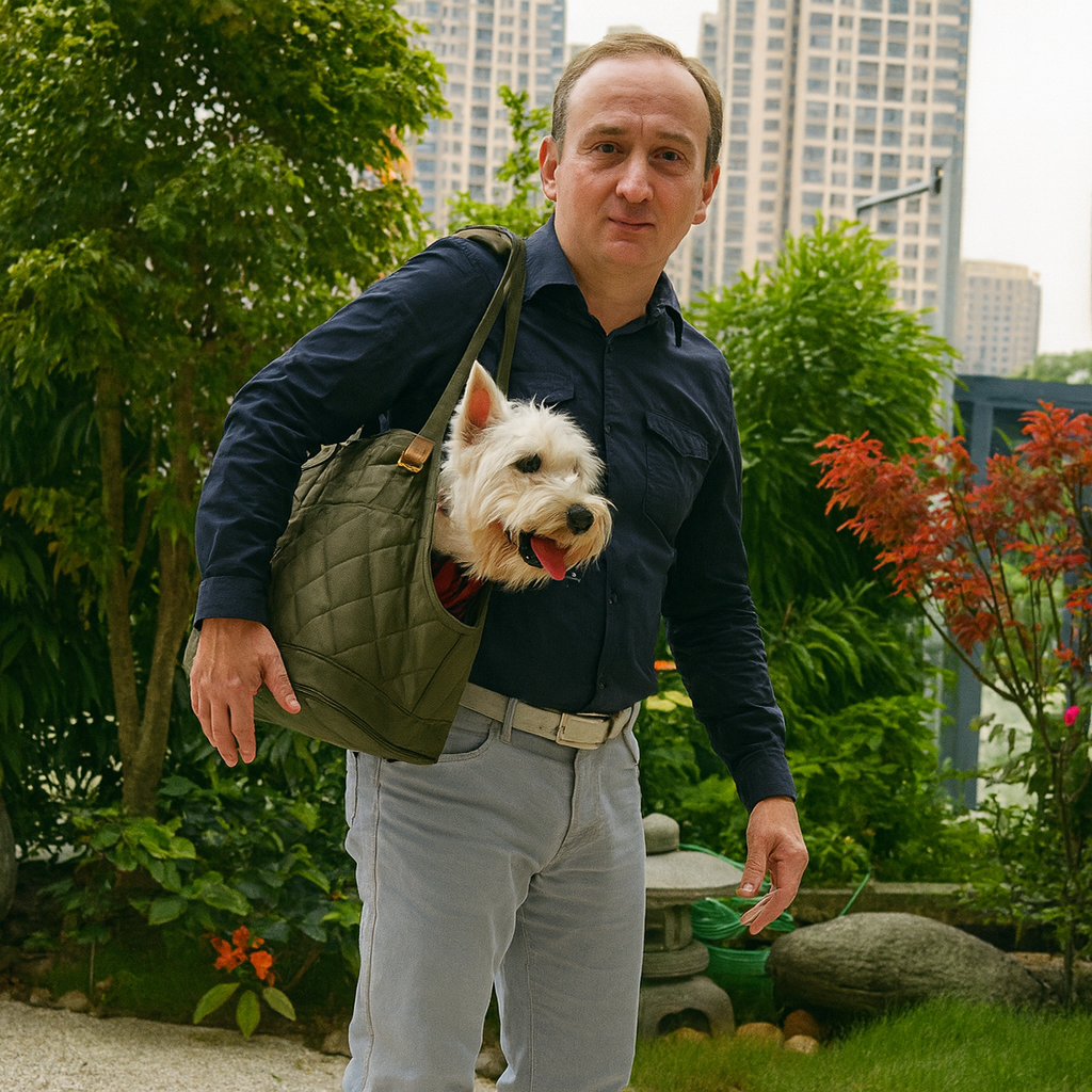 Luxury Quilted Dog Carrier Tote