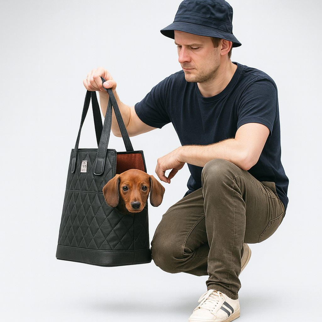 Luxury Quilted Dog Carrier Tote