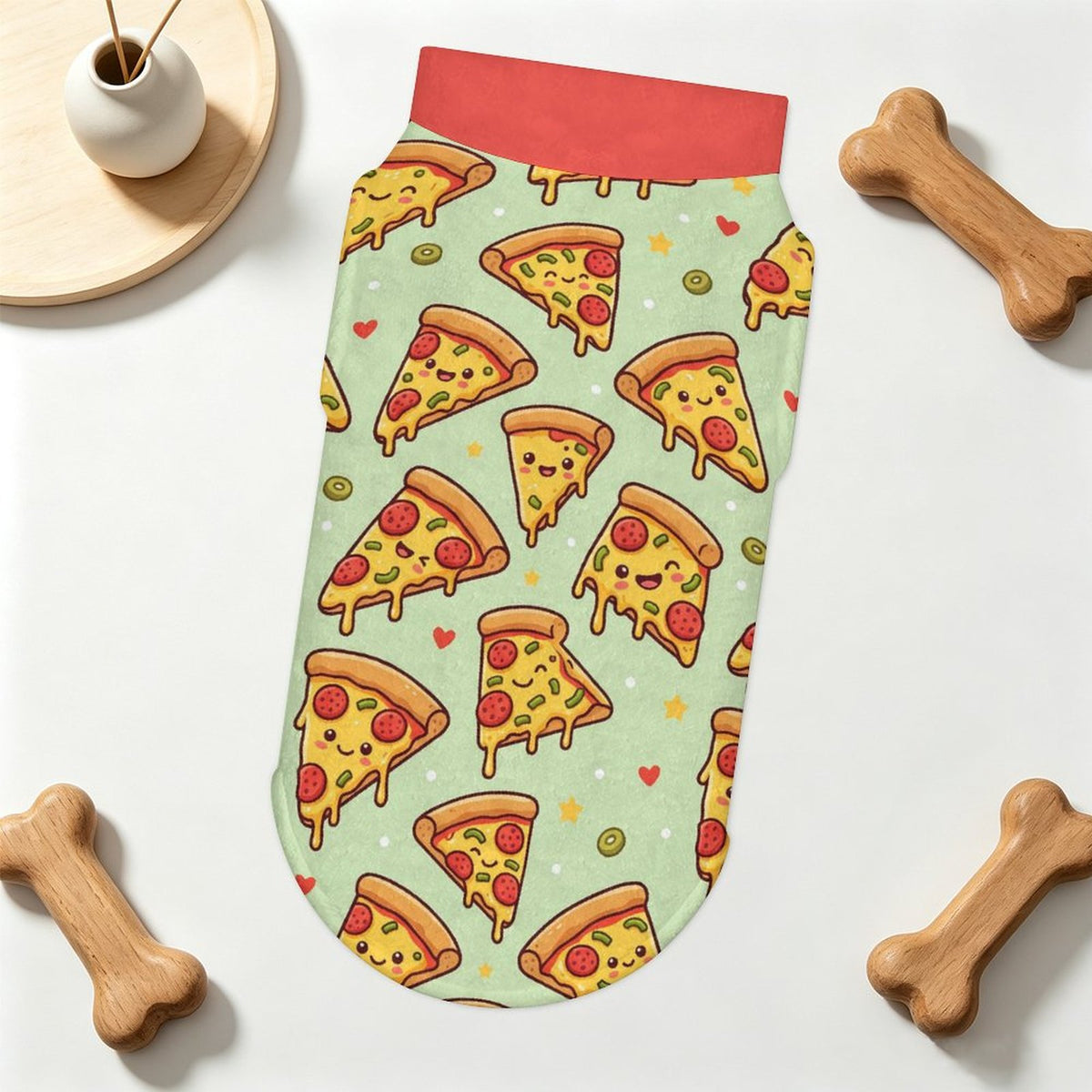 Pepperoni Pizza Big Dog Fleece Vest