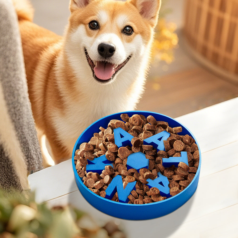 Personalized Slow Feeder Dog Bowl