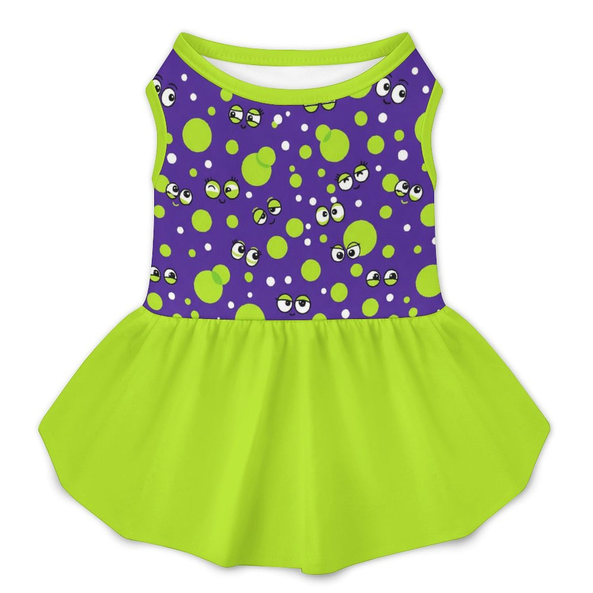 Monster Polka Dot Small Dog Ruffle Dog Dress