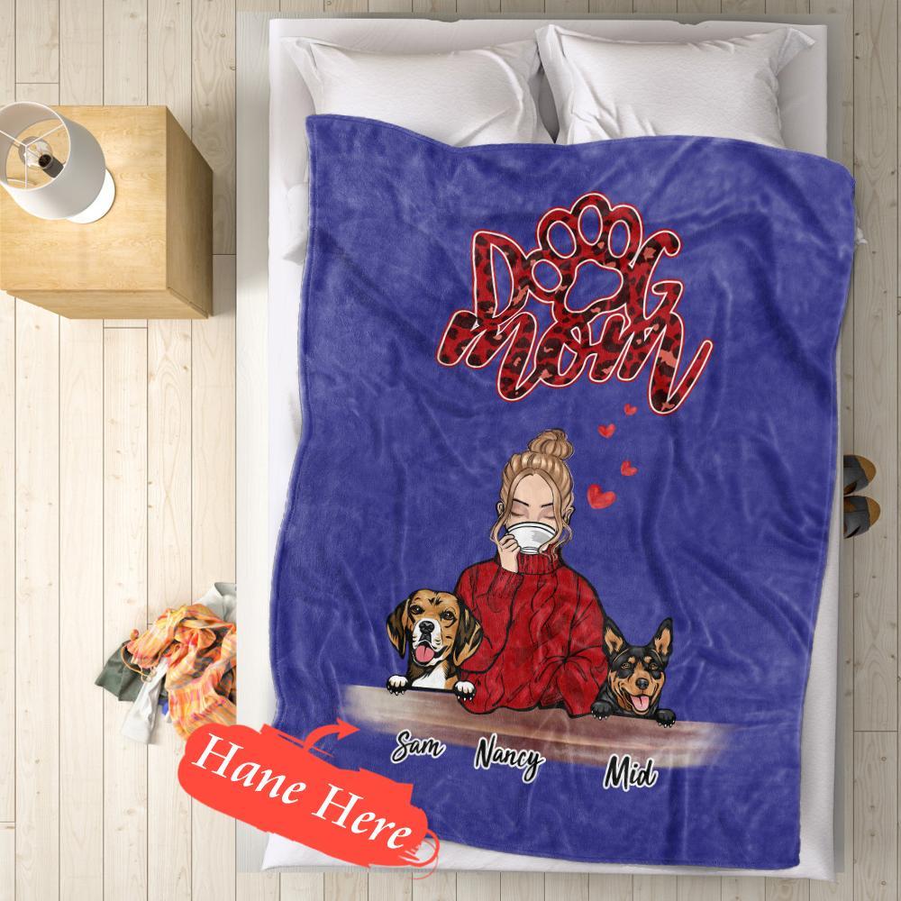Personalized  Dog Photo Collage Blanket – Custom Flannel Throw Gift