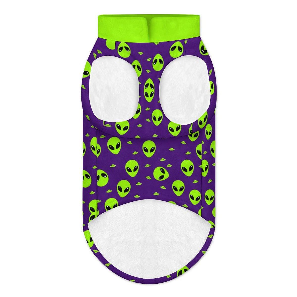 Neon Alien Small Dog Fleece Vest