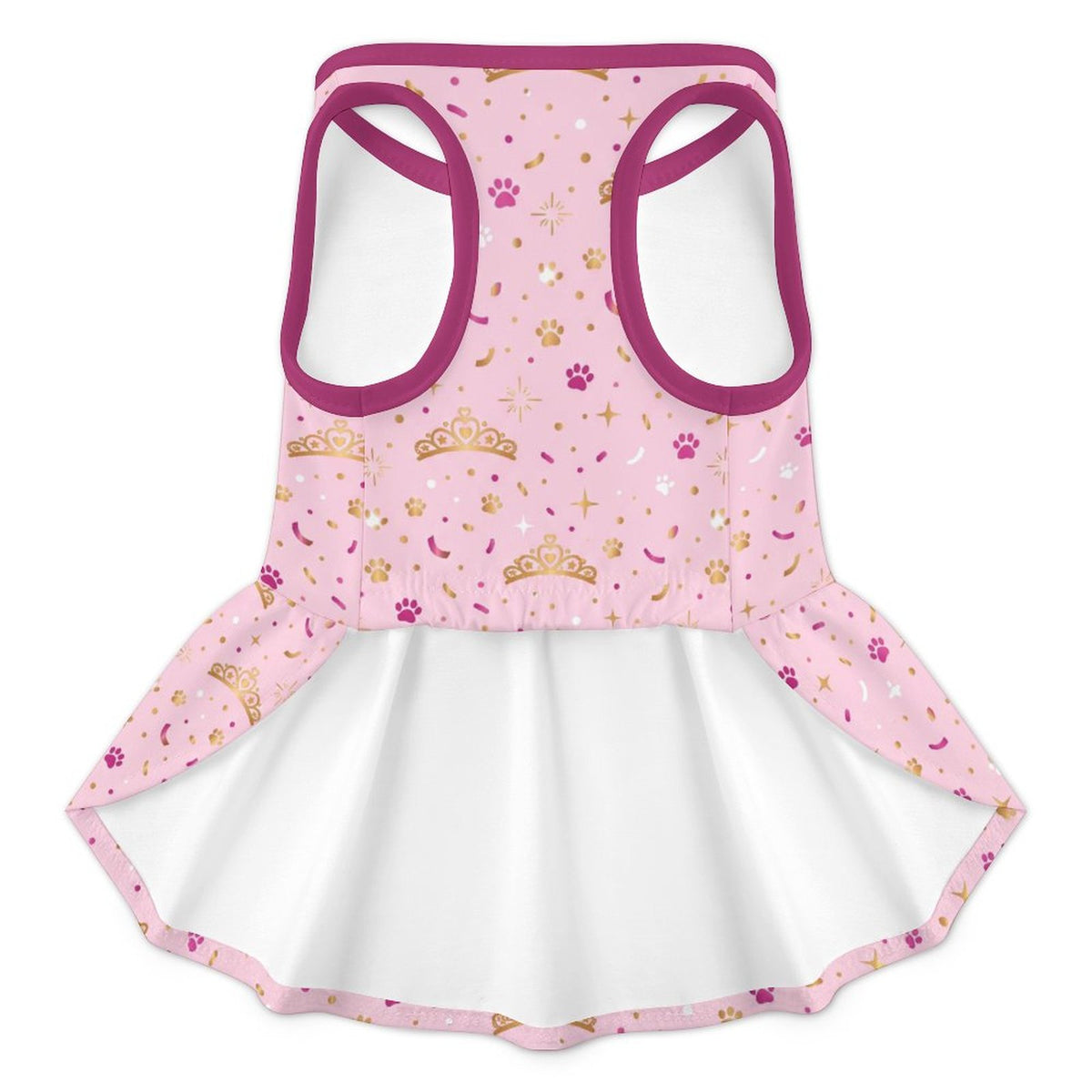 Princess Crown Paw Large Dog Ruffle Dog Dress