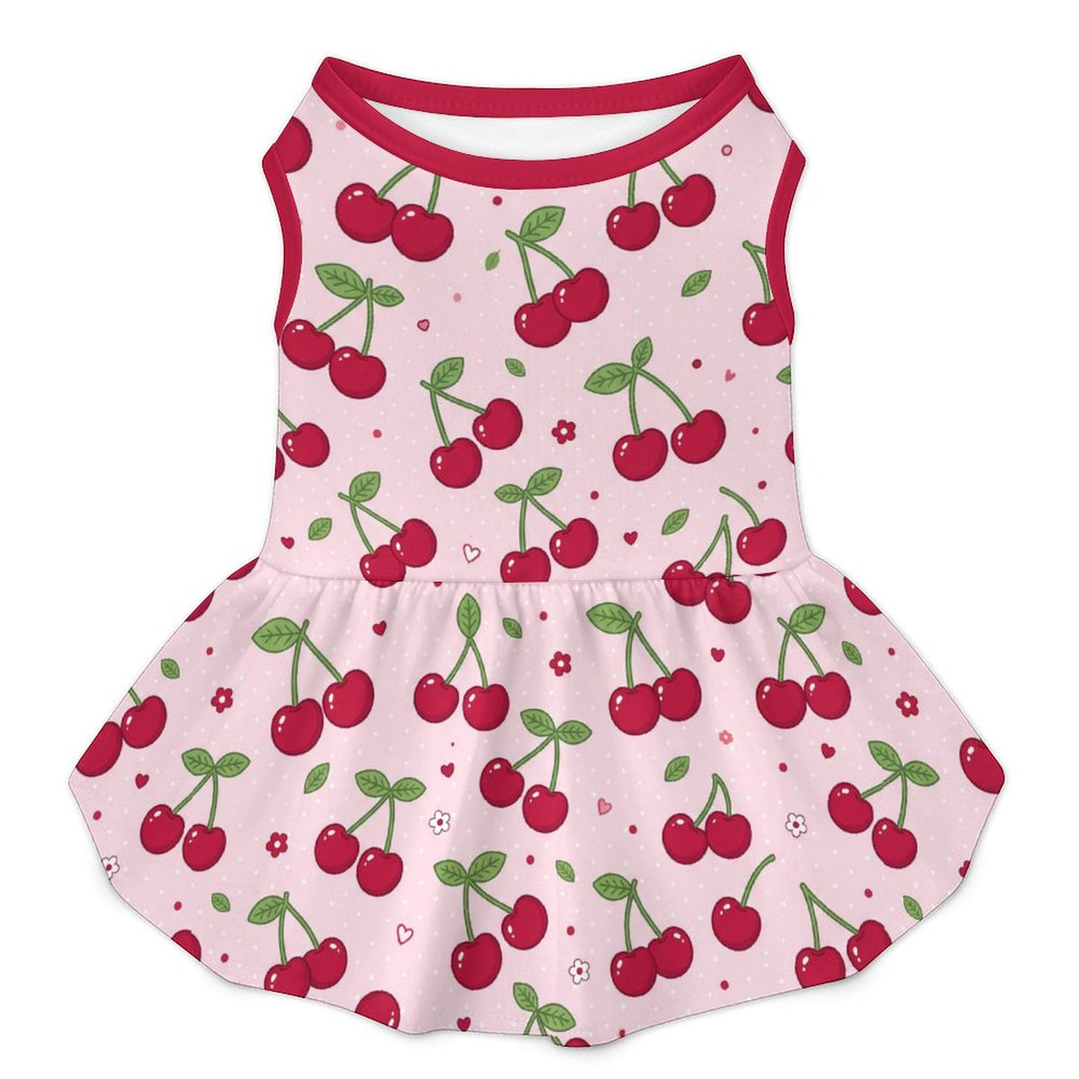 Sweet Cherry Large Dog Ruffle Dog Dress