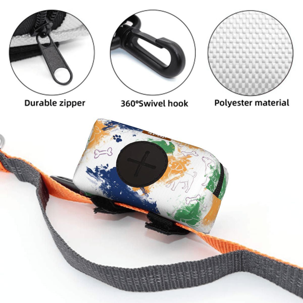 Oliver  - Dog Poop Bag Holder  | Leash Attachment