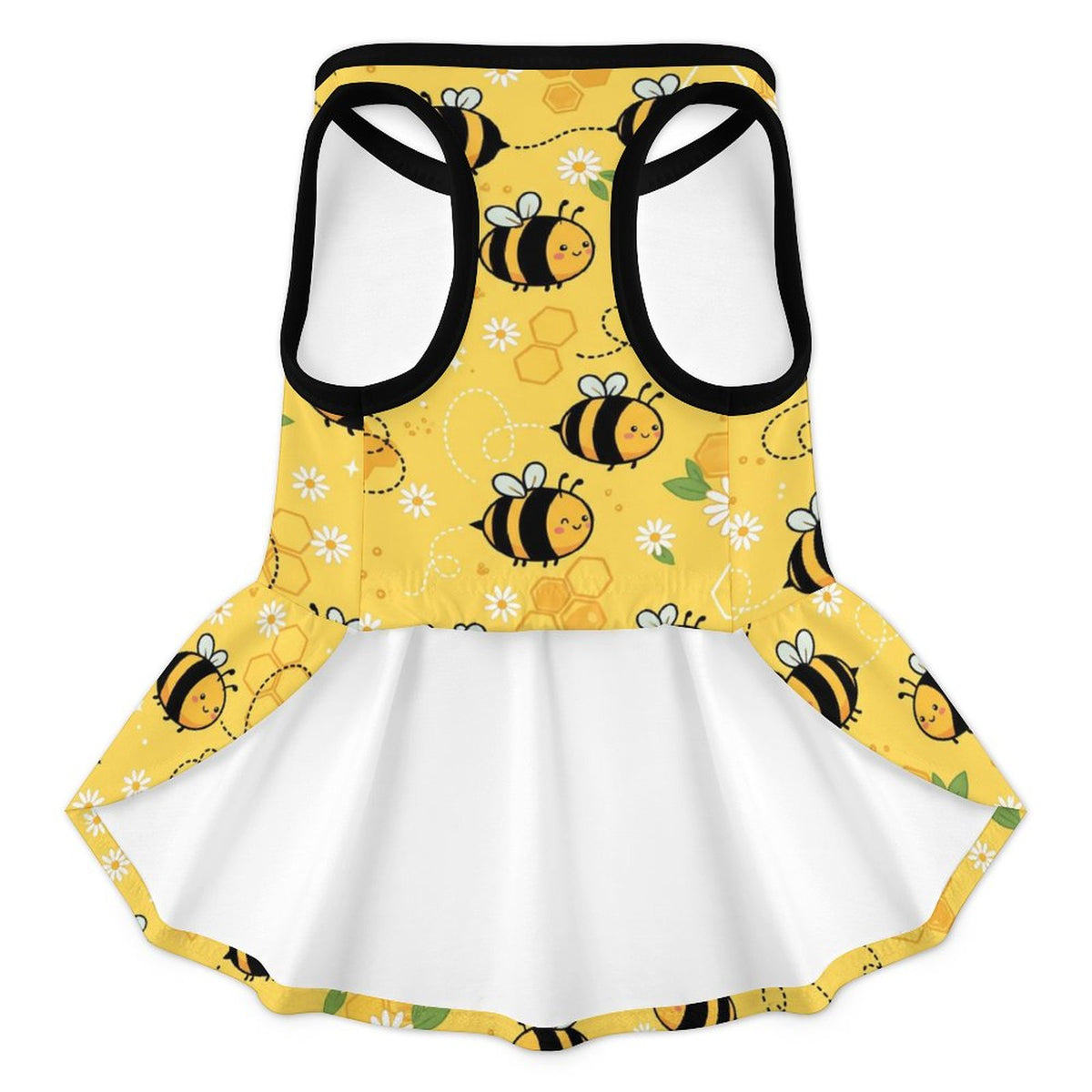 Honey Bee Daisy Small Dog Ruffle Dog Dress
