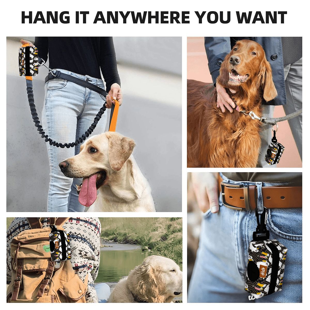 Ace- Dog Poop Bag Holder  | Leash Attachment
