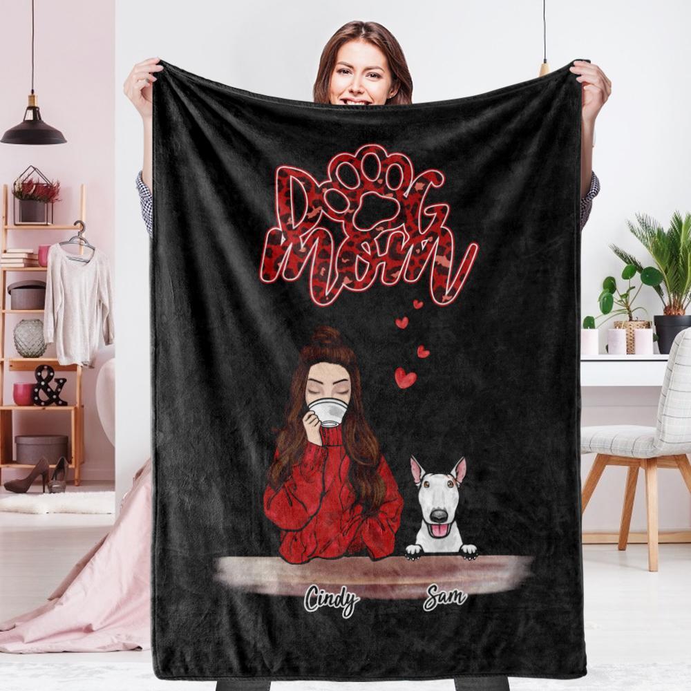 Personalized  Dog Photo Collage Blanket – Custom Flannel Throw Gift
