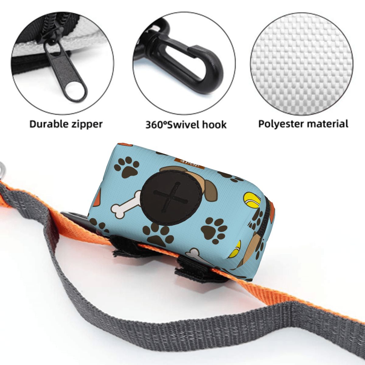 Layla  - Dog Poop Bag Holder  | Leash Attachment