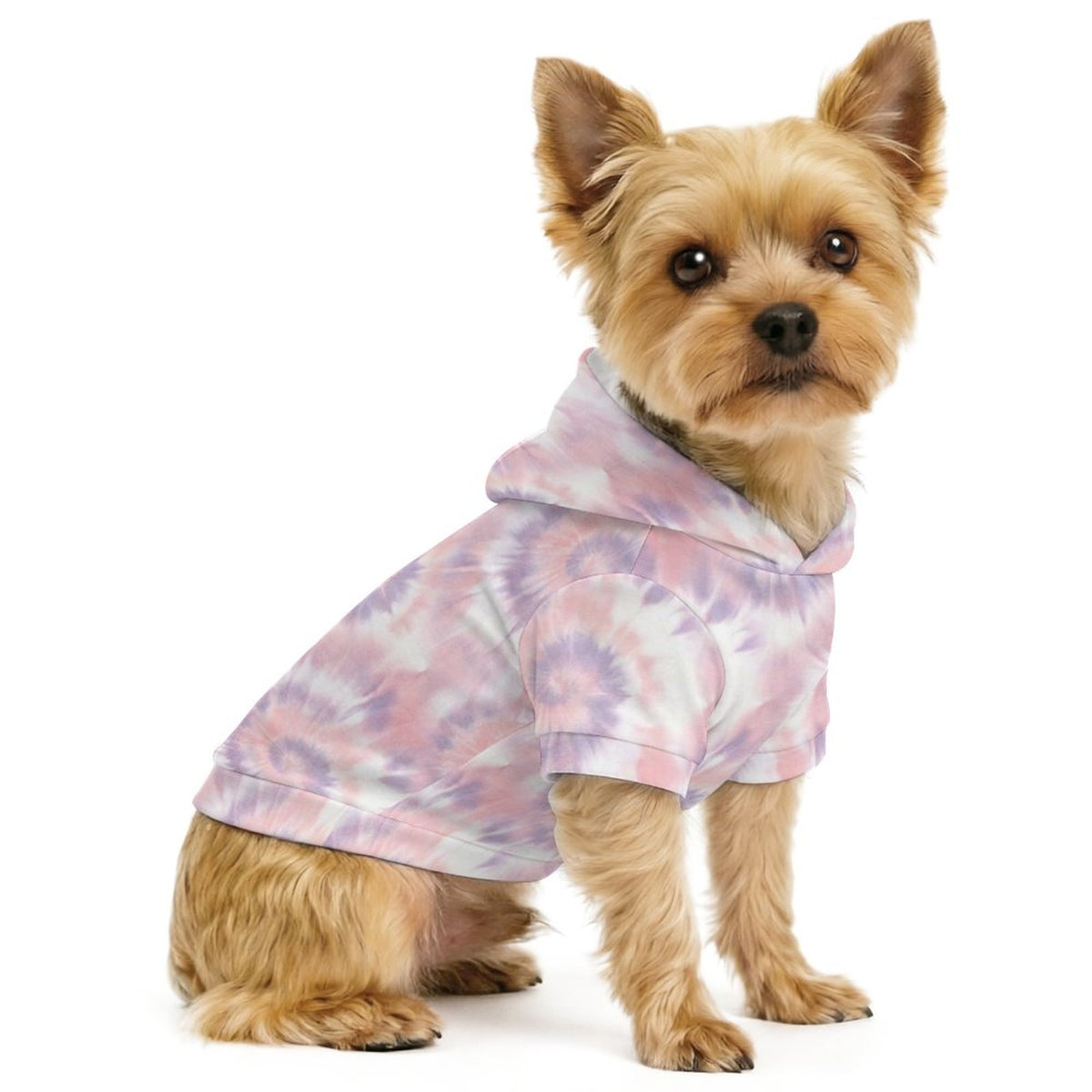 Pastel Swirl Tie-Dye Matching Dog Hoodie for Small and Big Dogs