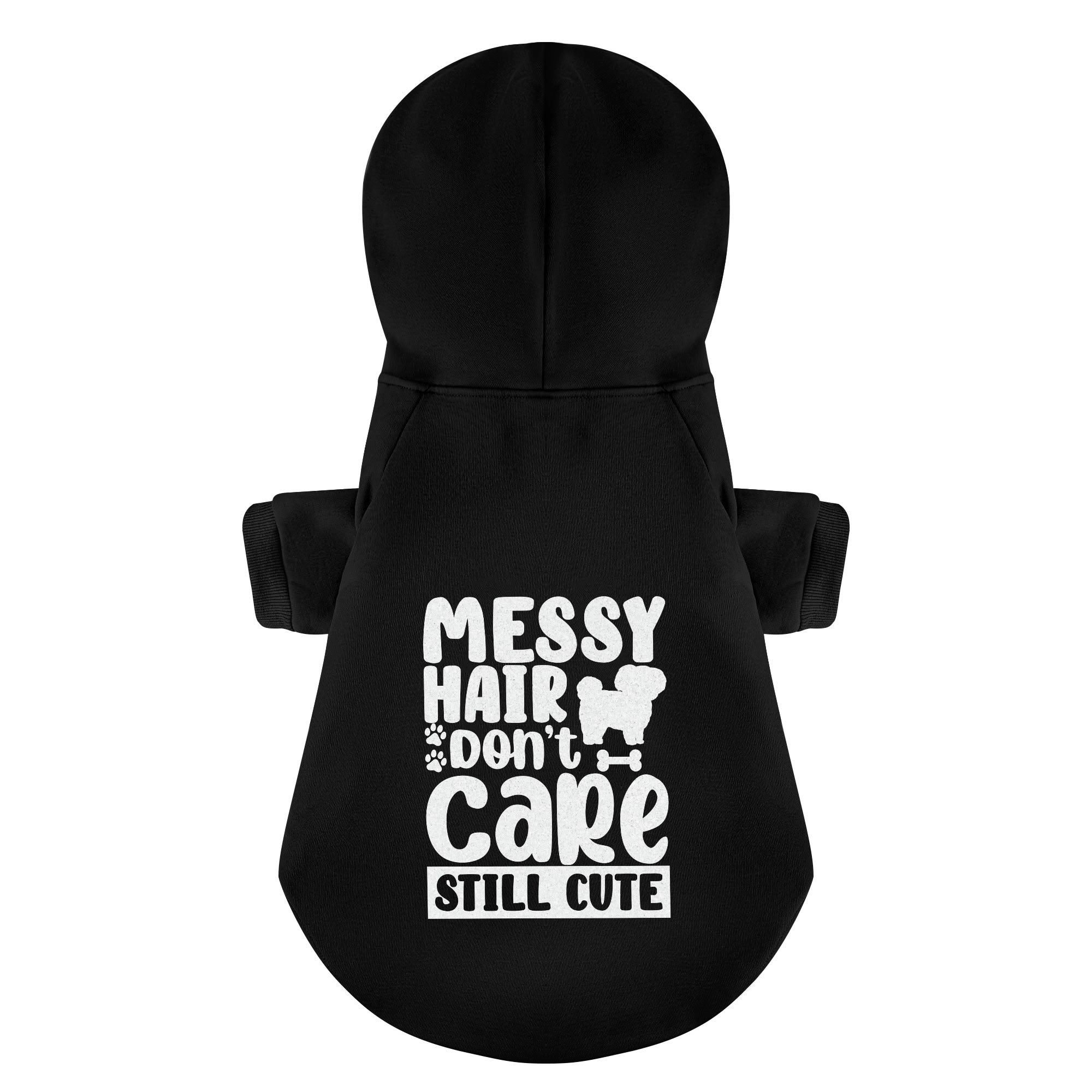 Messy hair, don’t care – still cute  - Maltese Dog Hoodie