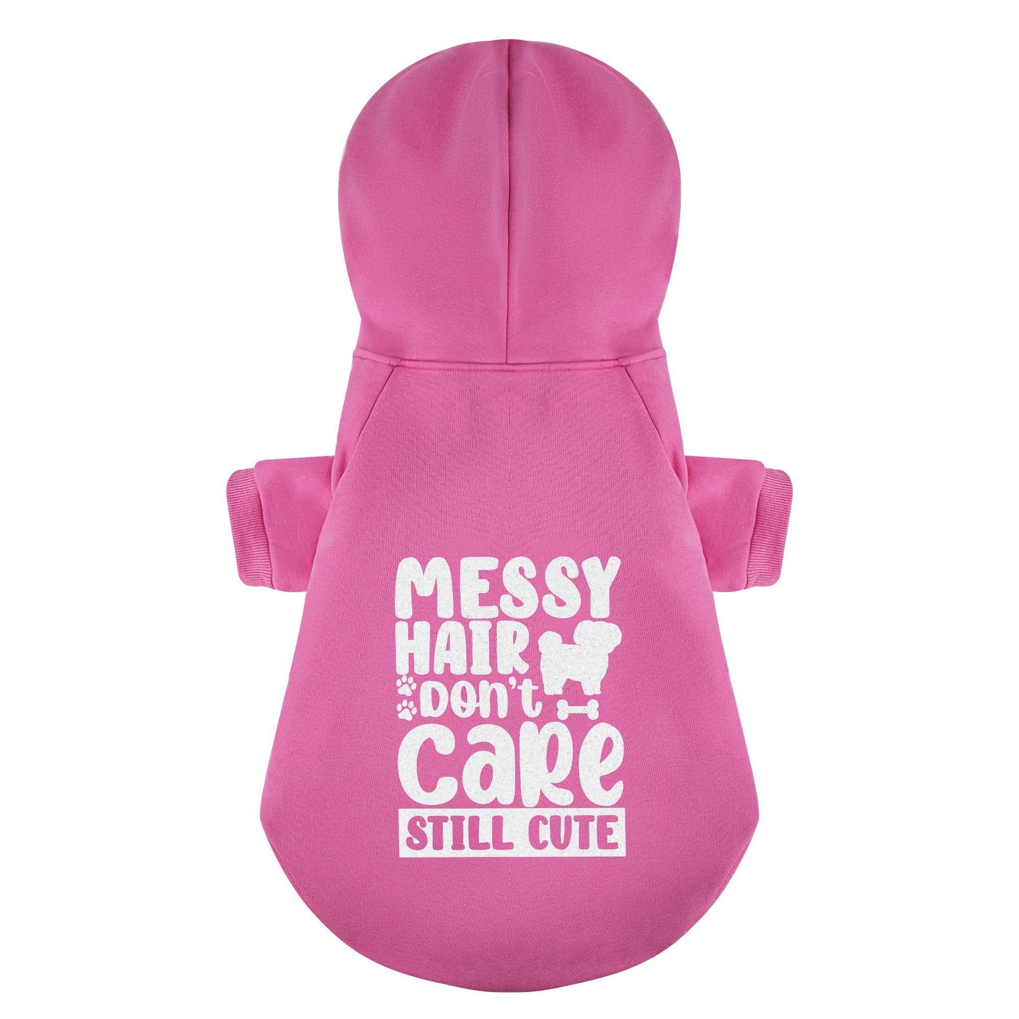Messy hair, don’t care – still cute  - Maltese Dog Hoodie