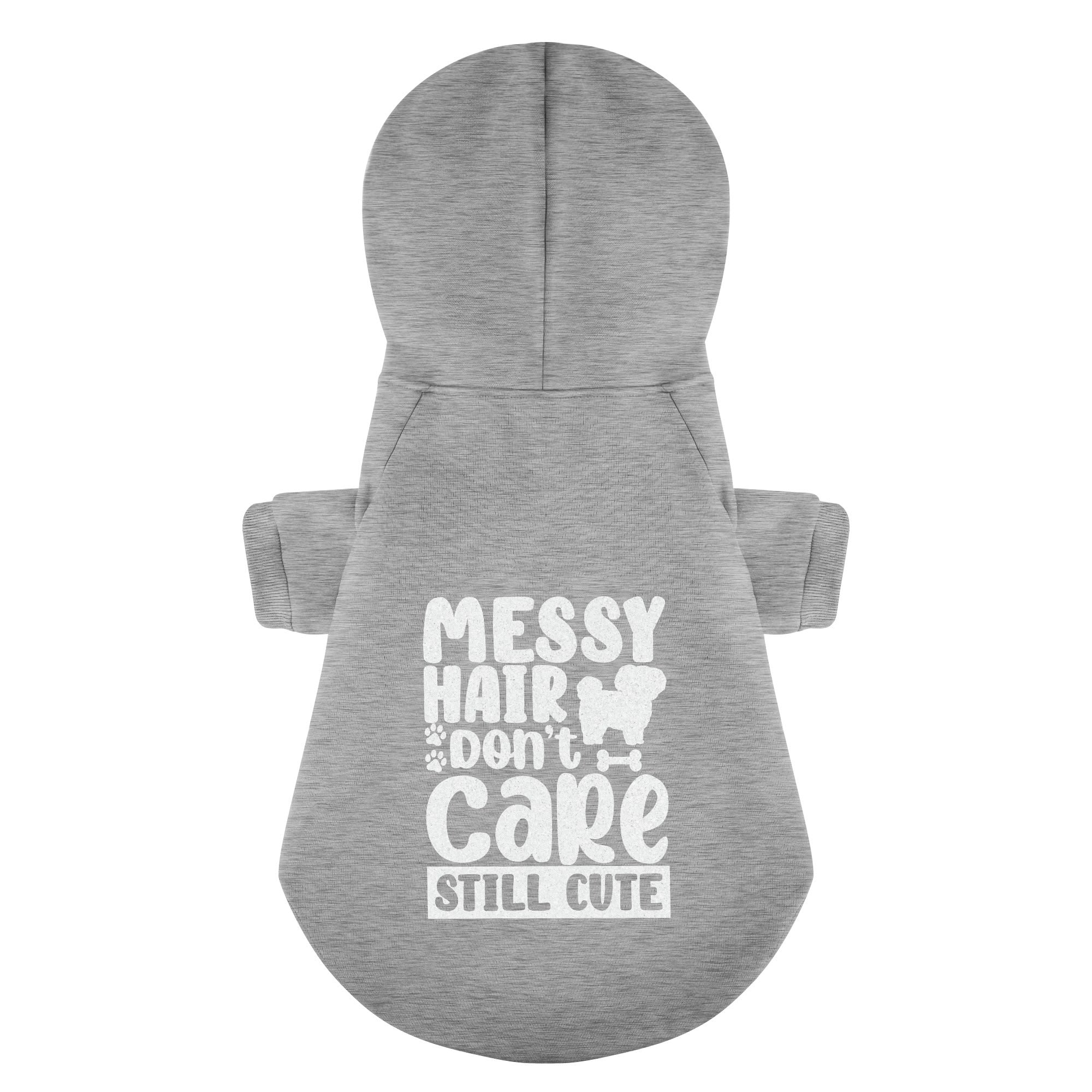 Messy hair, don’t care – still cute  - Maltese Dog Hoodie