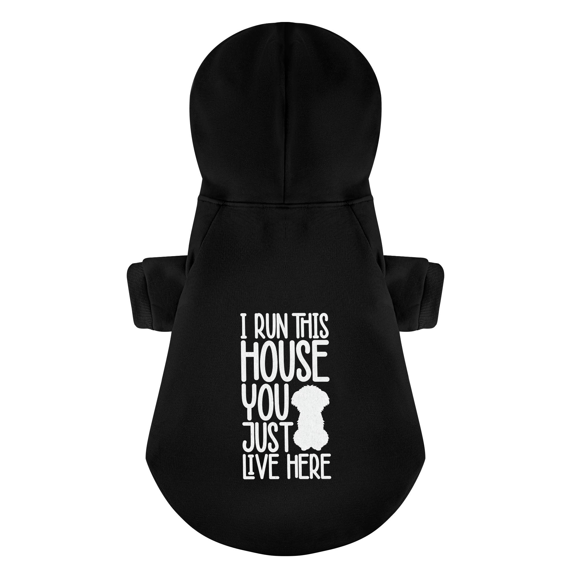 I run this house, you just live here – still cute  - Maltese Dog Hoodie