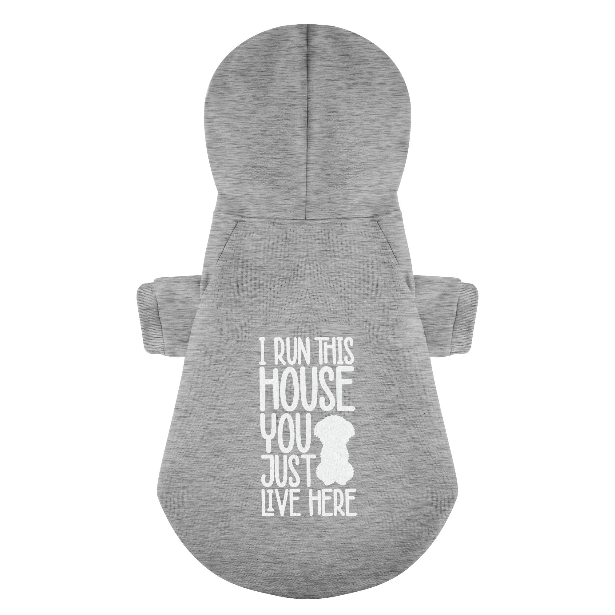 I run this house, you just live here – still cute  - Maltese Dog Hoodie