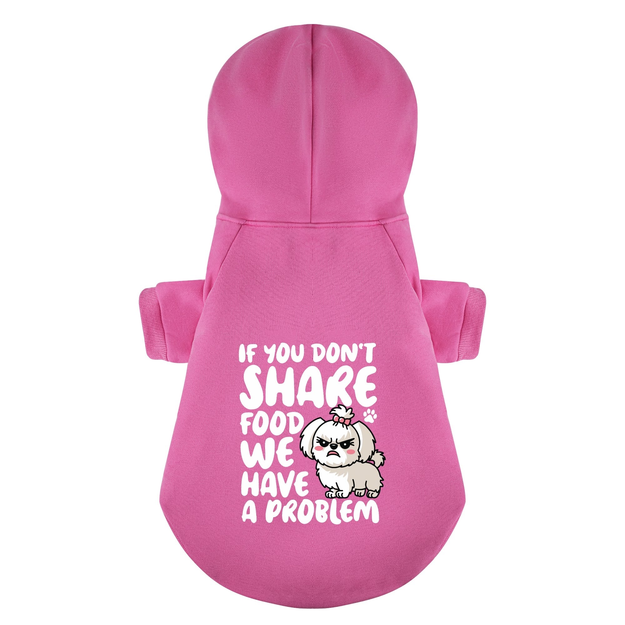 If you don’t share food, we have a problem – still cute  - Maltese Dog Hoodie