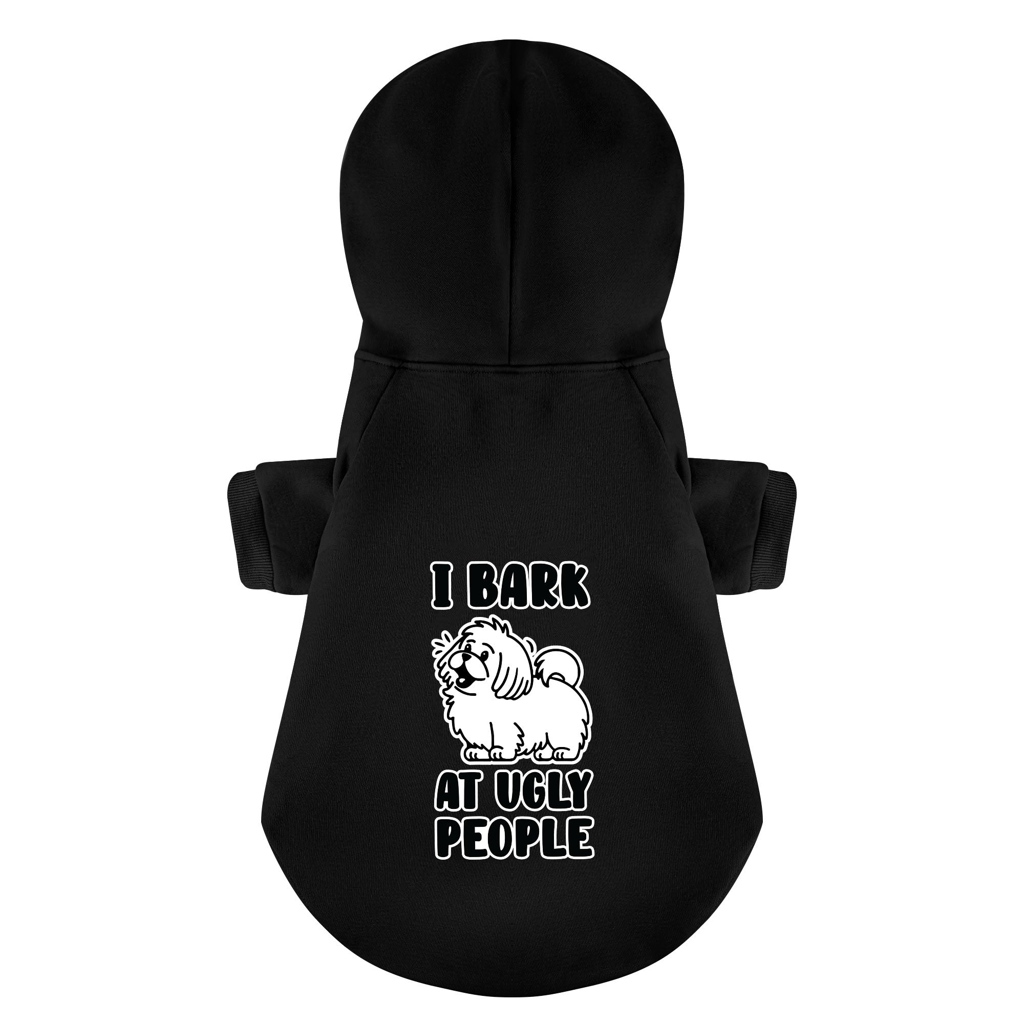 I Bark at ugly people - Maltese Dog Hoodie