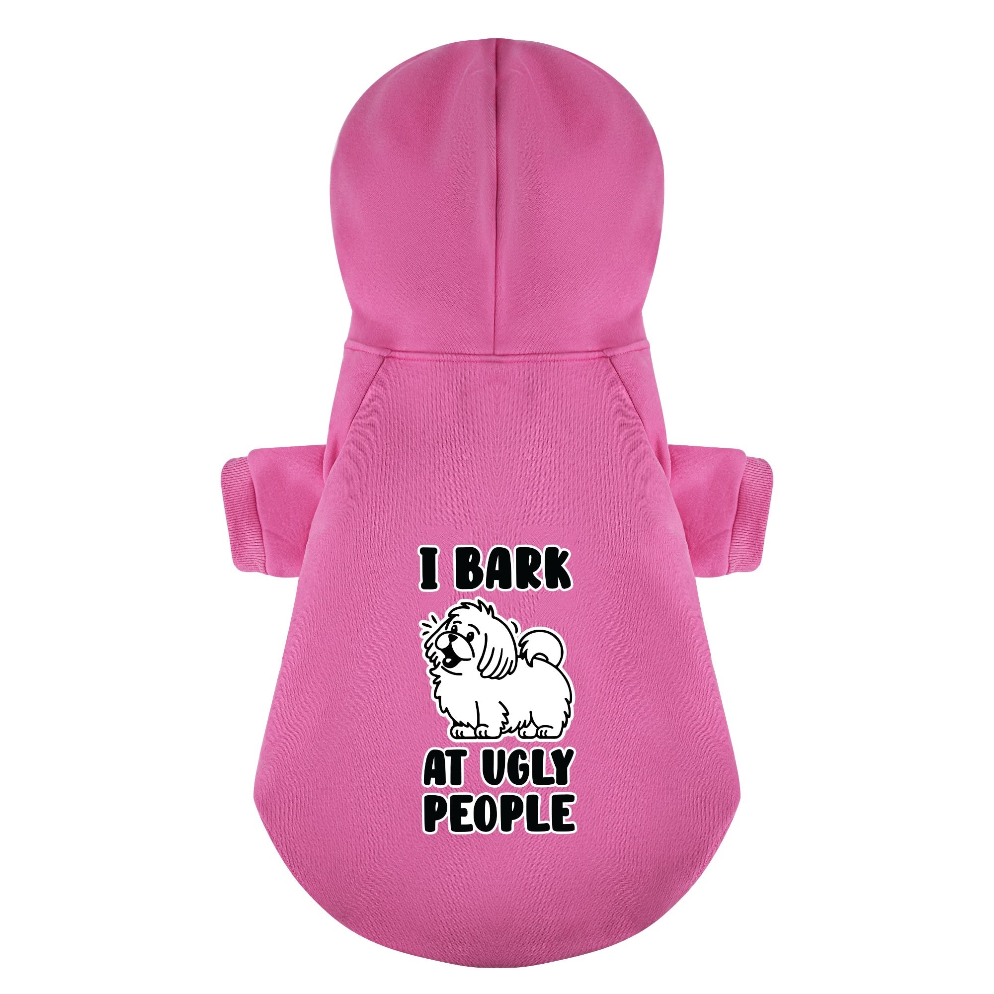 I Bark at ugly people - Maltese Dog Hoodie