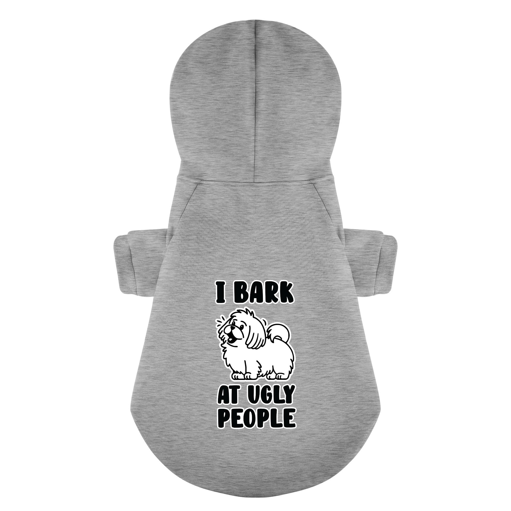 I Bark at ugly people - Maltese Dog Hoodie