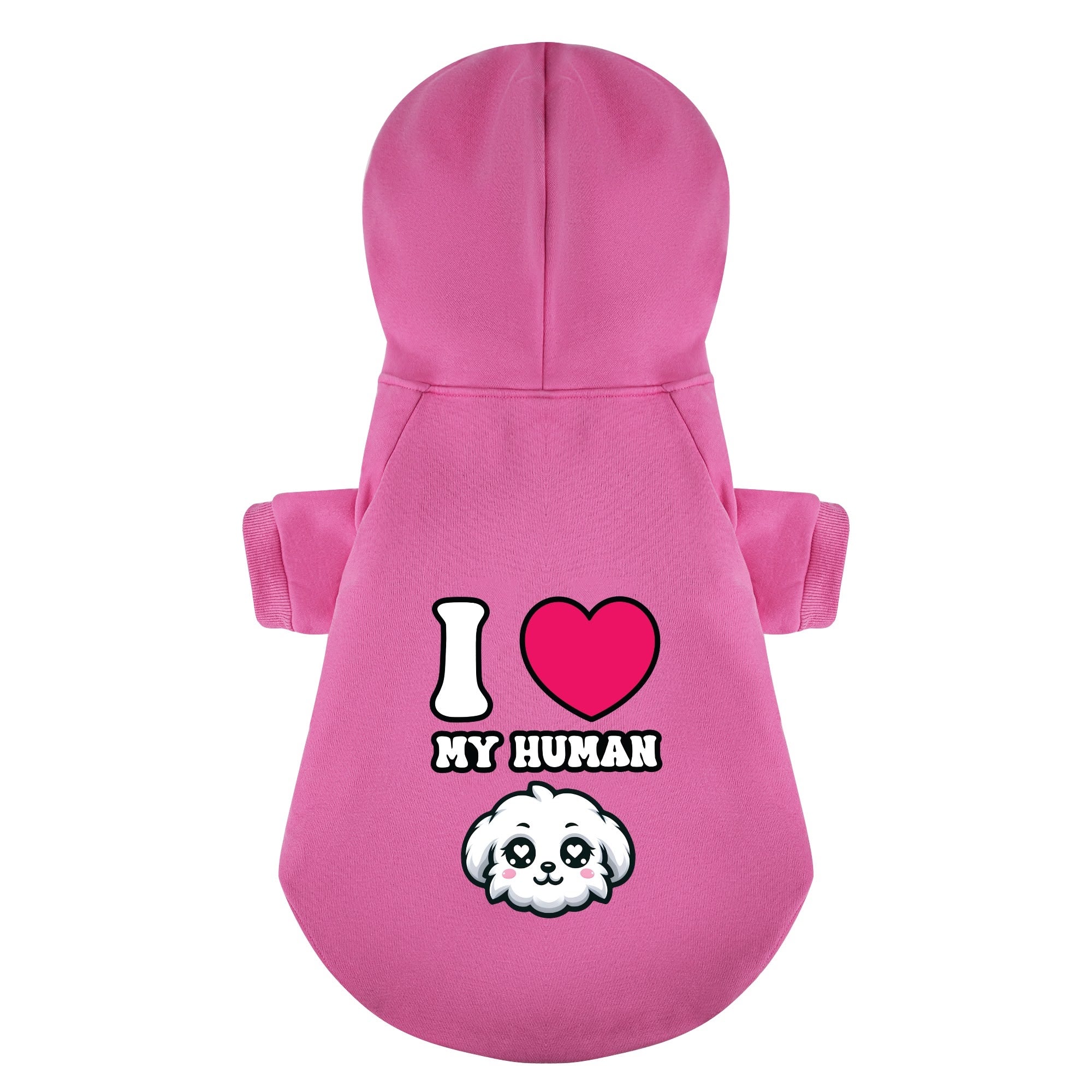 I LOVE MY HUMAN - Maltese Dog Hoodie