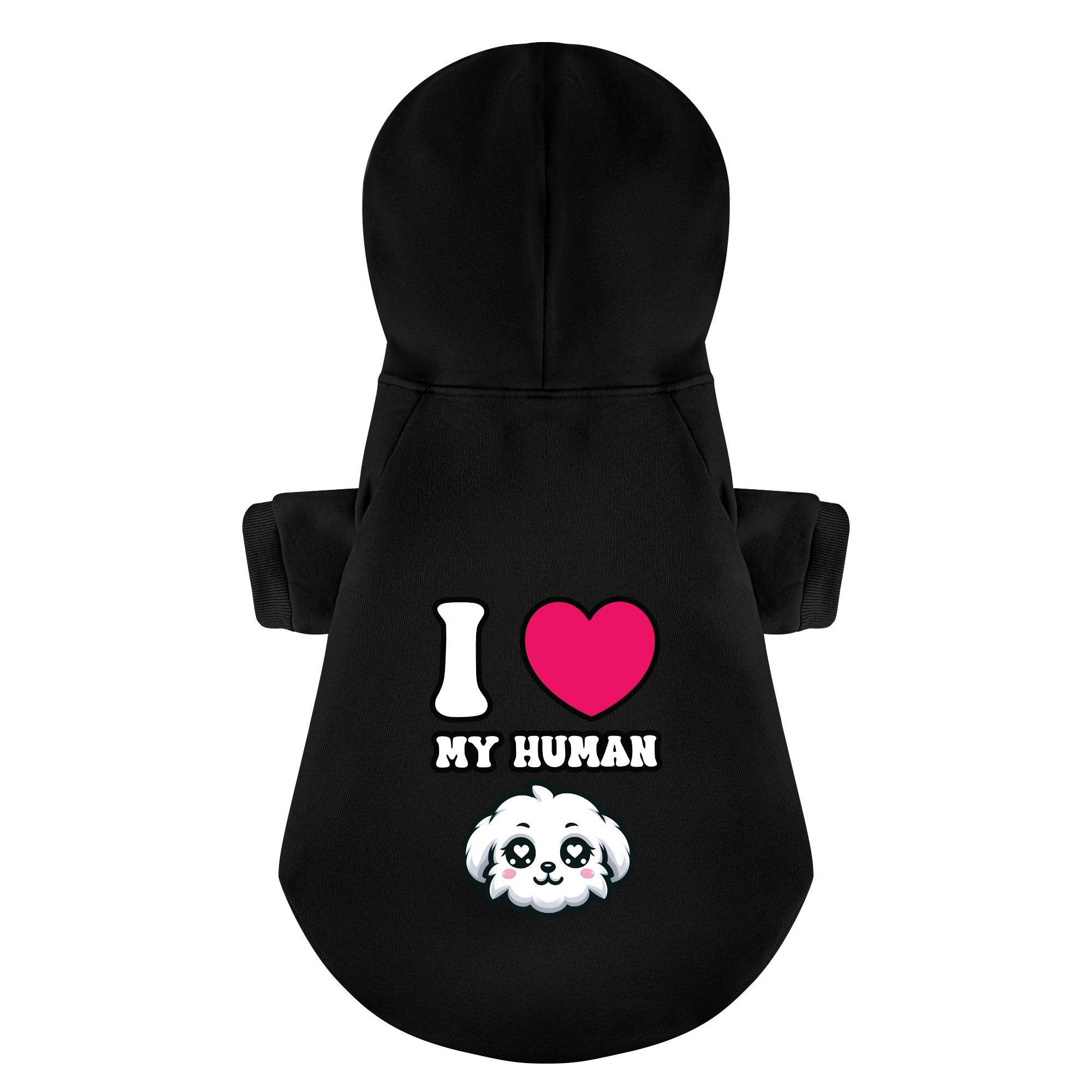 I LOVE MY HUMAN - Maltese Dog Hoodie