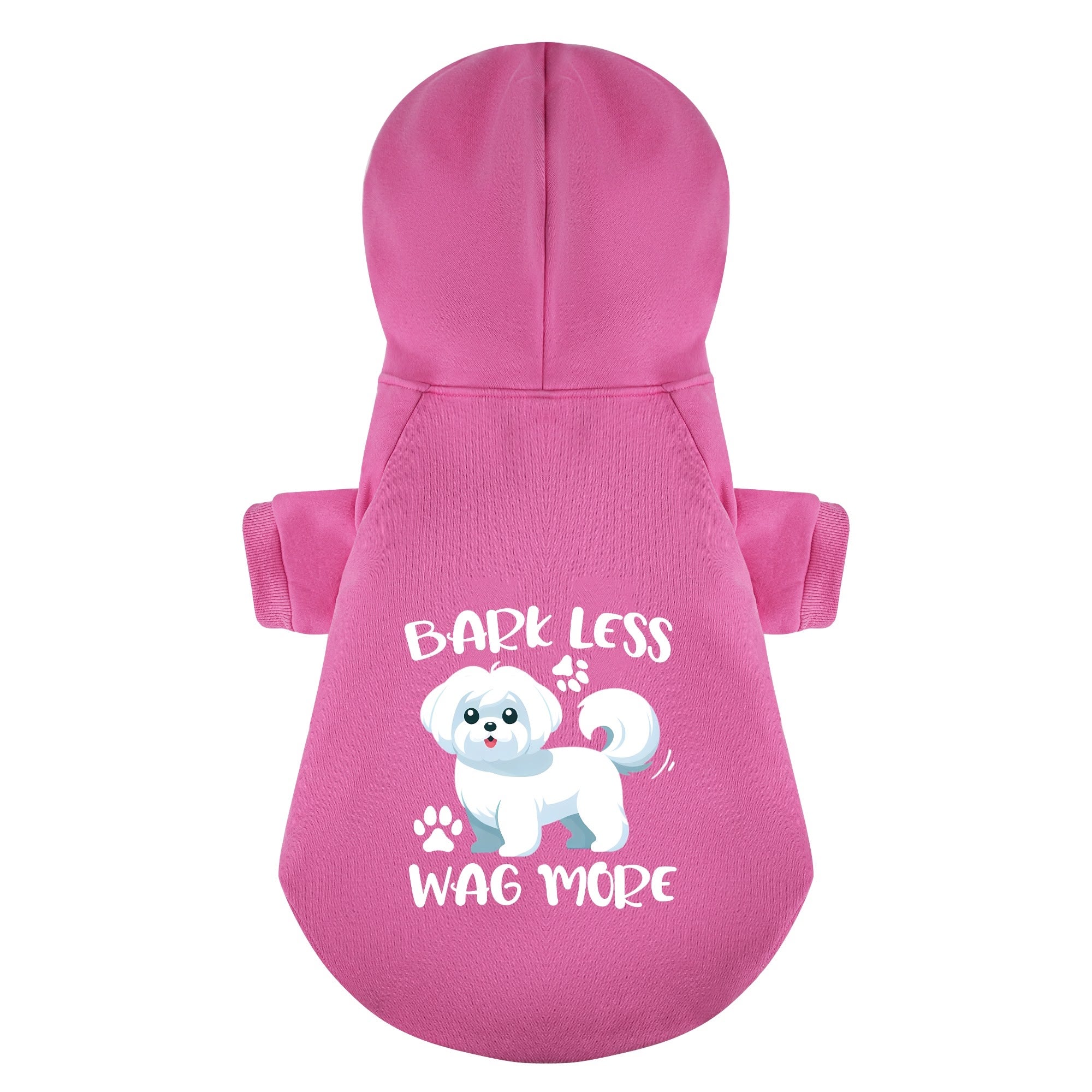 Bark Less, Wag More - Maltese Dog Hoodie