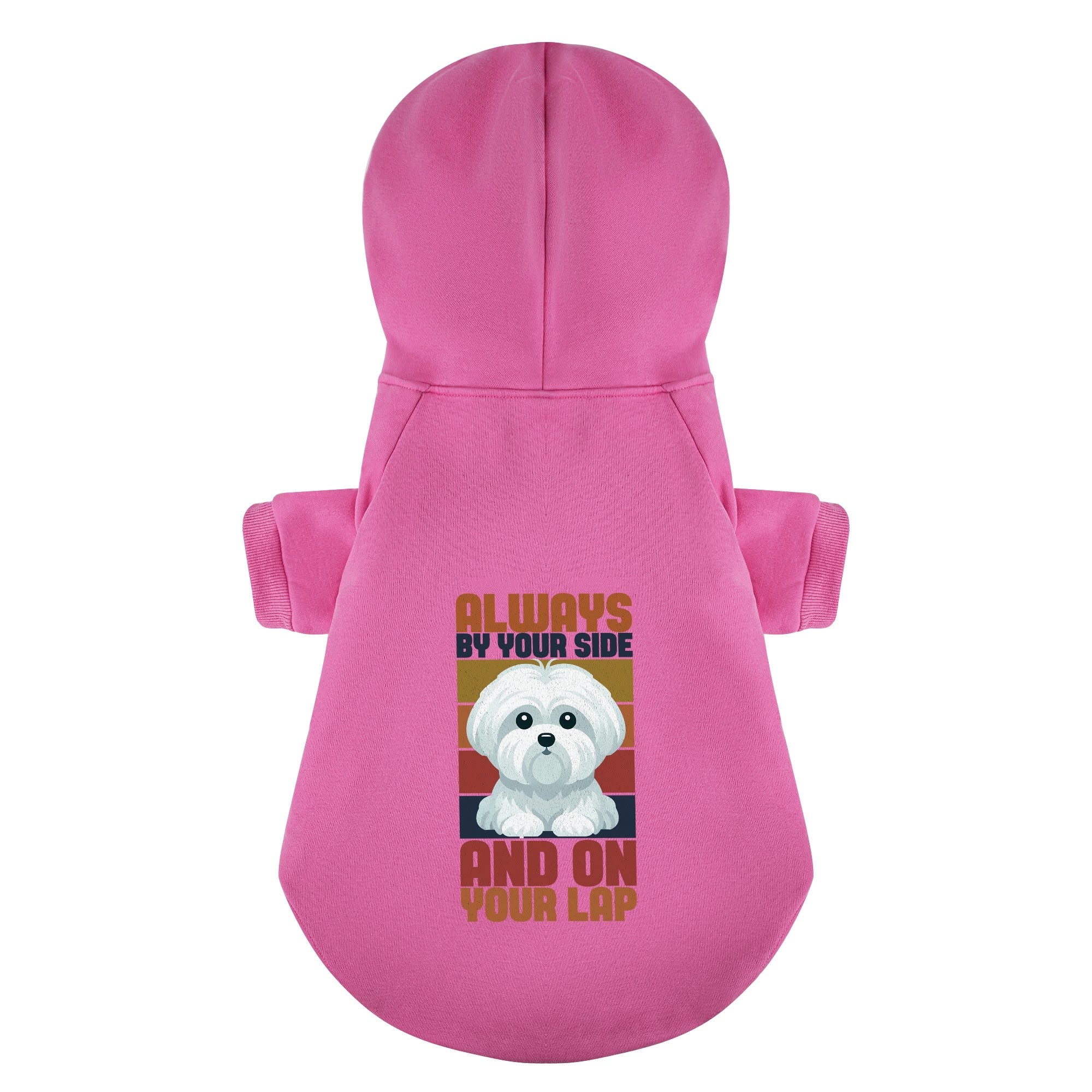 Always by Your Side (and on Your Lap) - Maltese Dog Hoodie