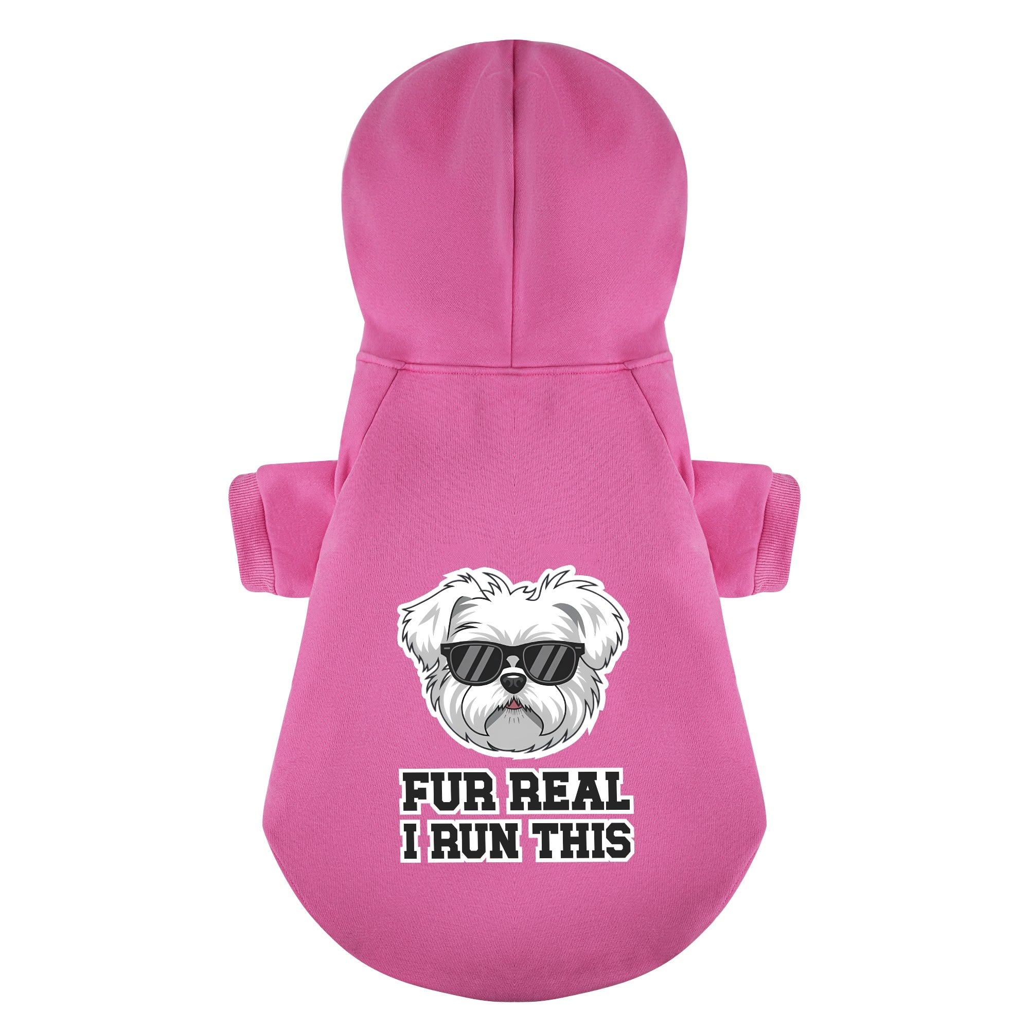 Fur Real, I Run This - Maltese Dog Hoodie