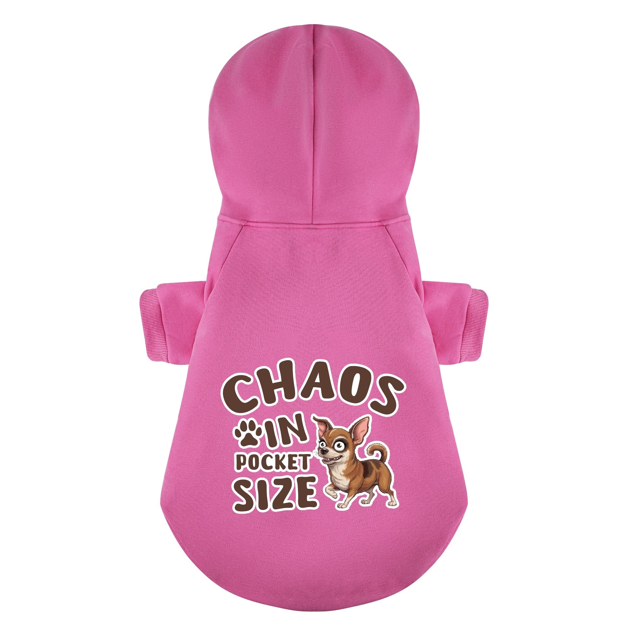 Chaos in Pocket Size - Chihuahua Dog Hoodie