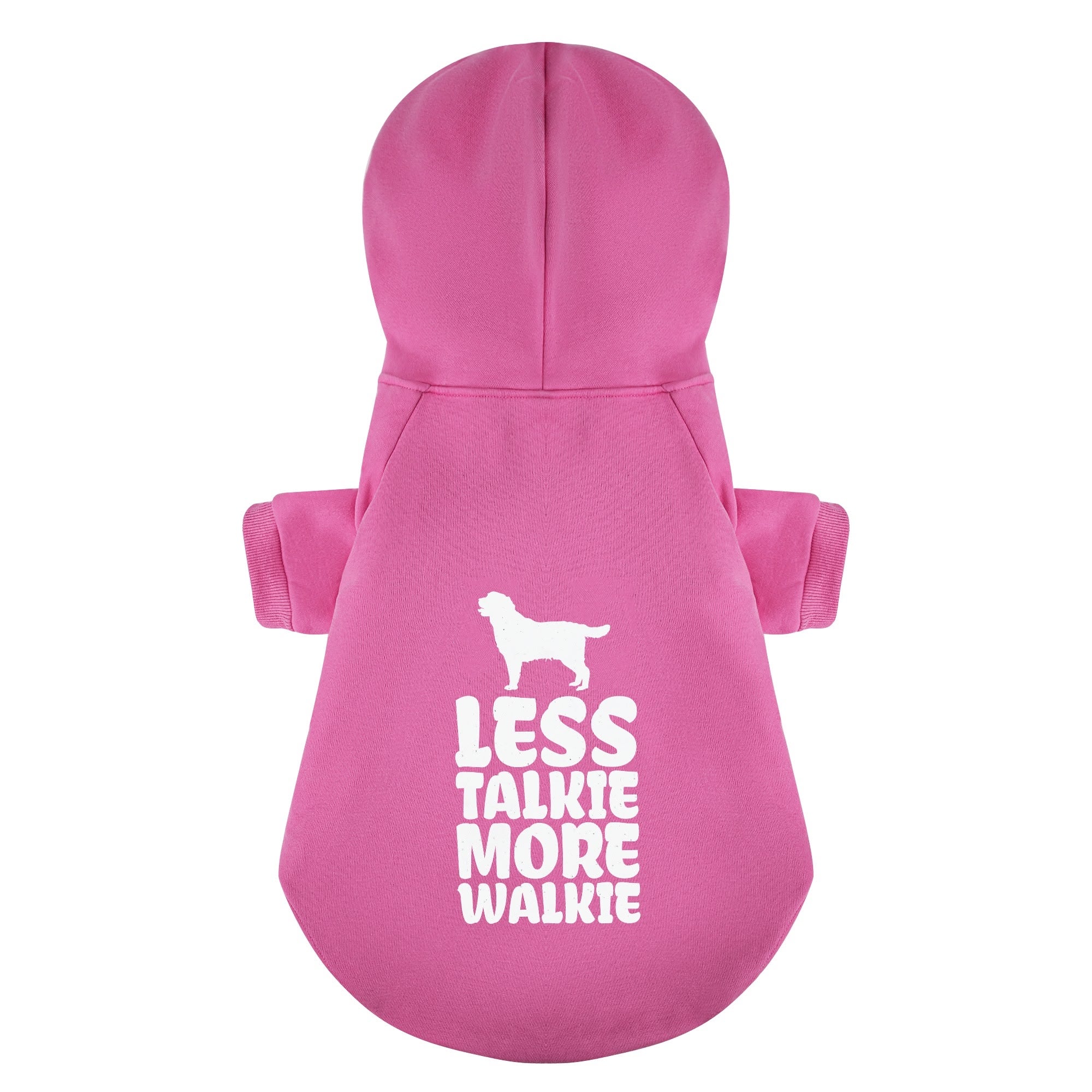 Less talkie more walkie - Labrador Hoodie - Dog Clothes