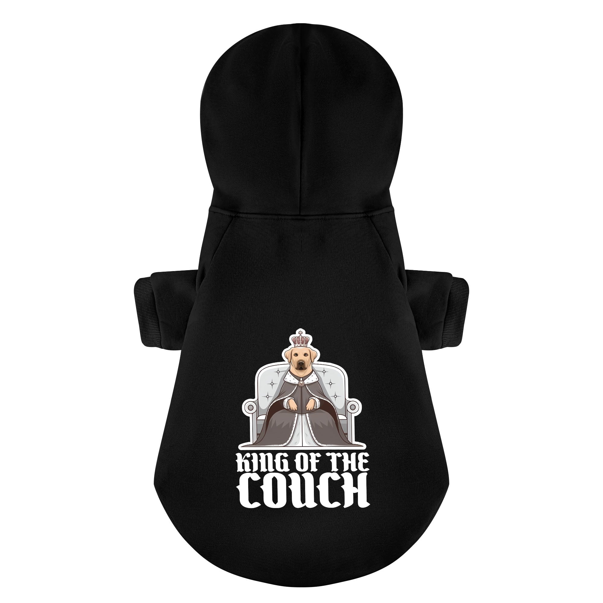 King of the Couch - Labrador Hoodie - Dog Clothes