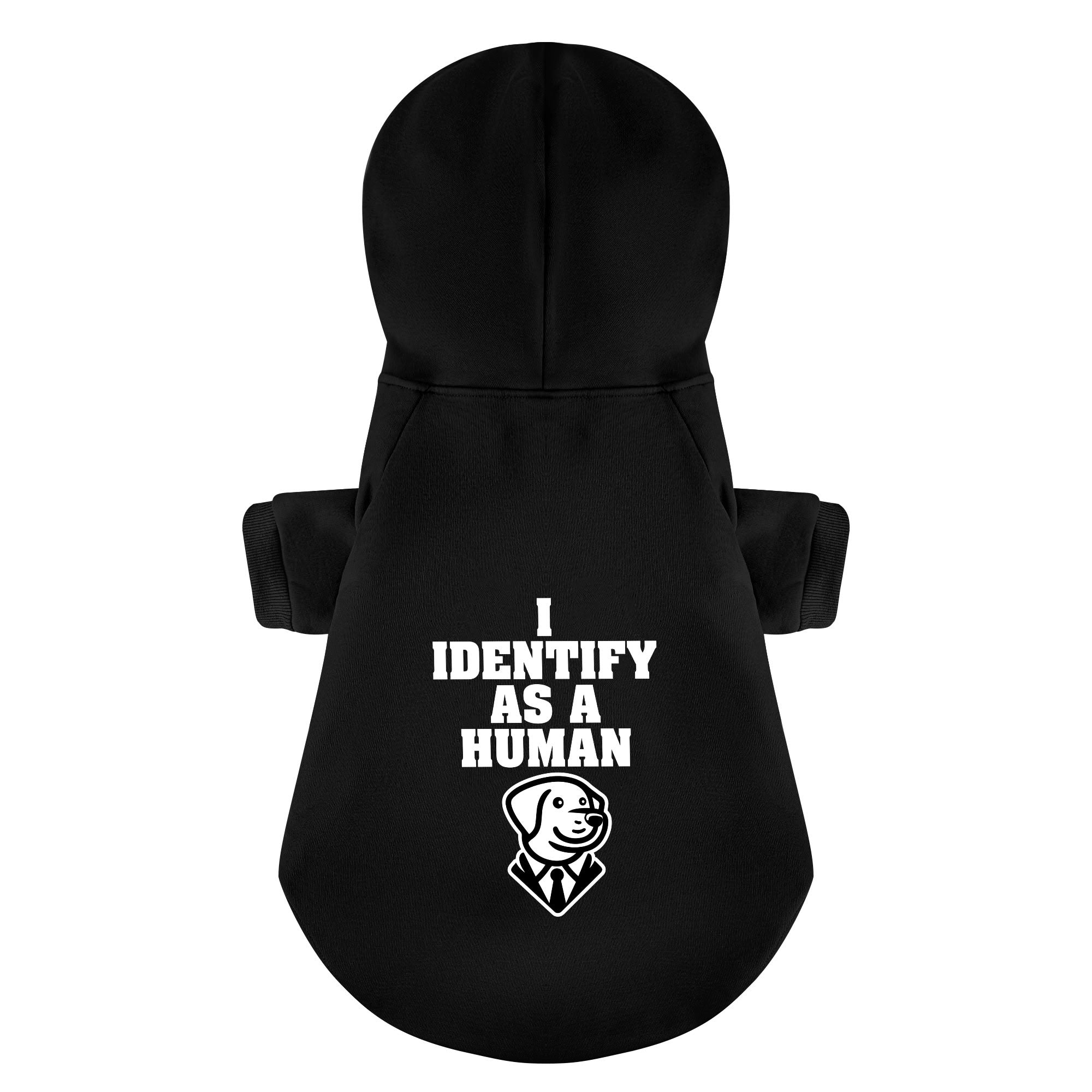 I IDENTIFY AS A HUMAN - Labrador Hoodie - Dog Clothes