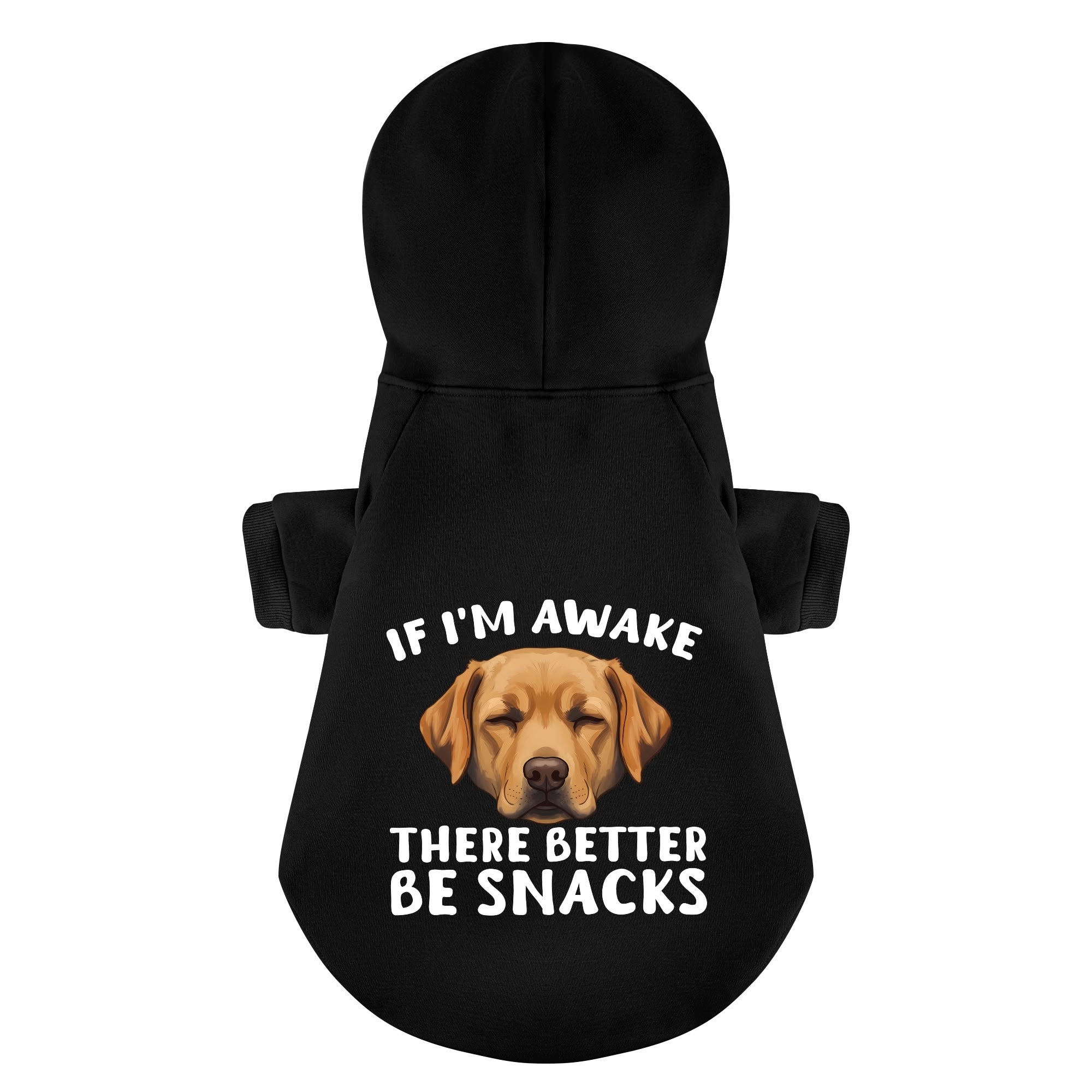If Im awake, there better be snacks - Labrador Hoodie - Dog Clothes