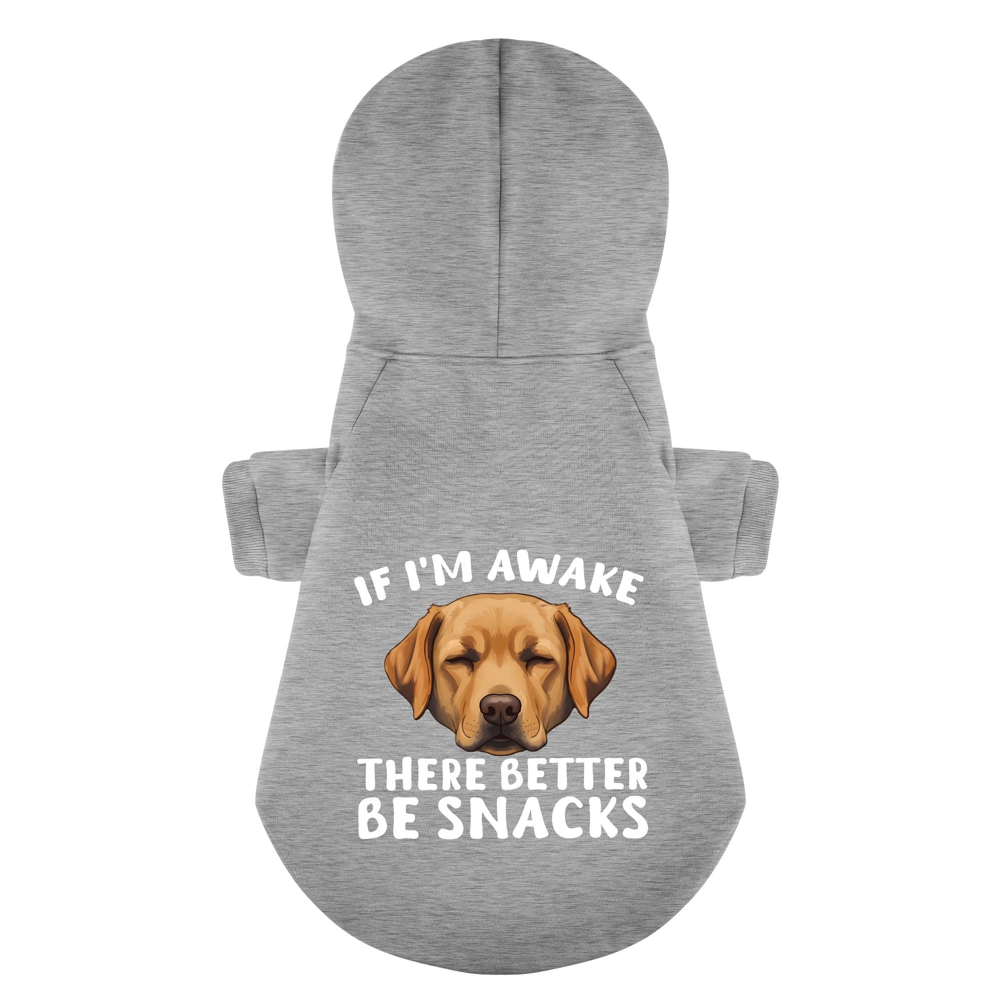 If Im awake, there better be snacks - Labrador Hoodie - Dog Clothes