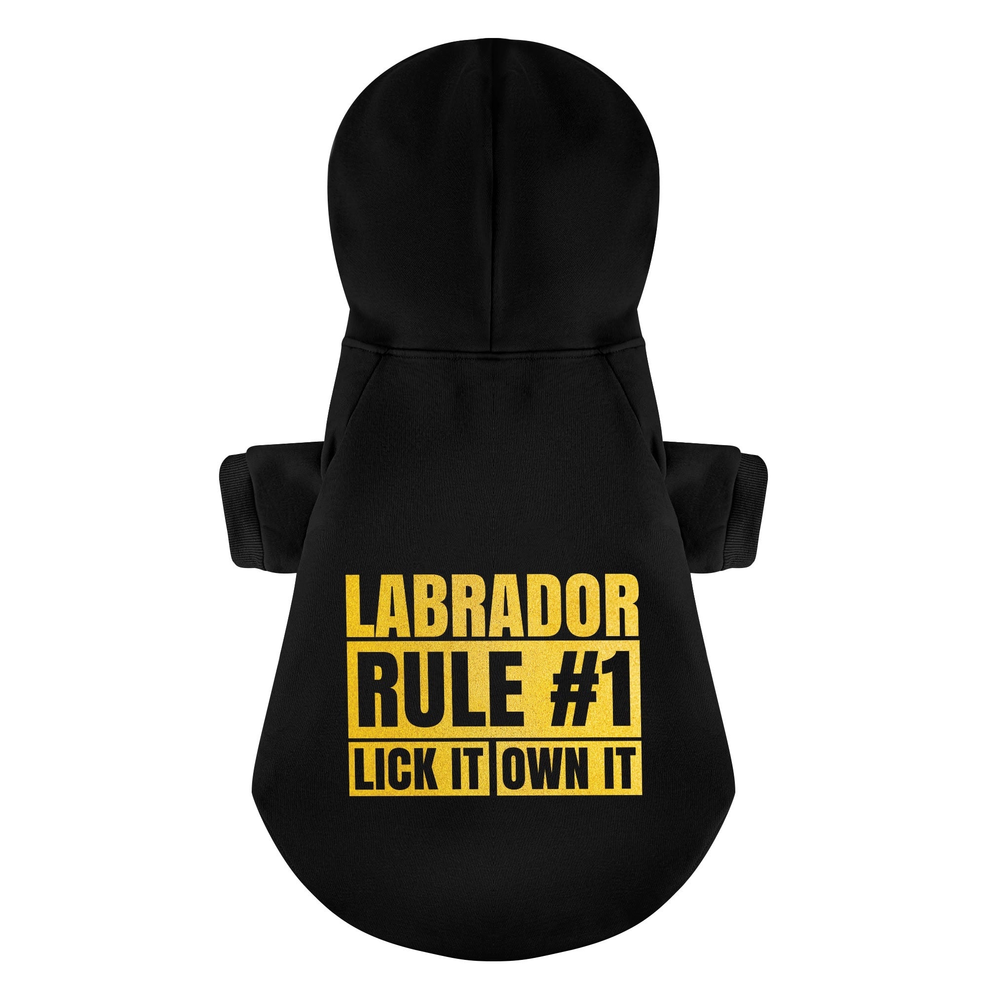 Labrador Rule #1: Lick it, own it - Labrador Hoodie - Dog Clothes