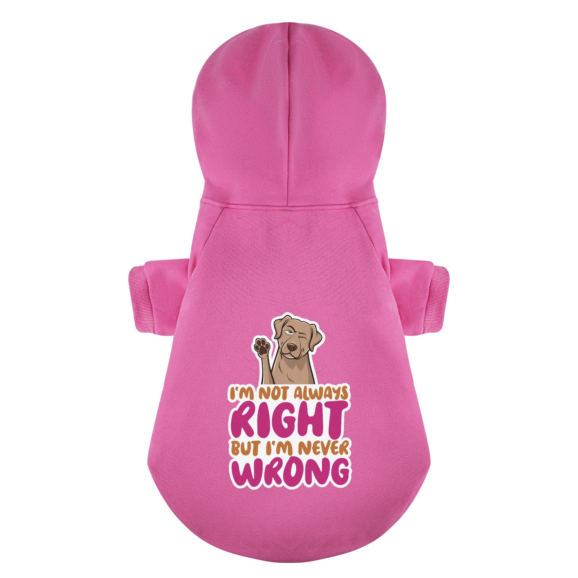 I'M NOT ALWAYS RIGHT BUT I'M NEVER WRONG - Labrador Hoodie - Dog Clothes