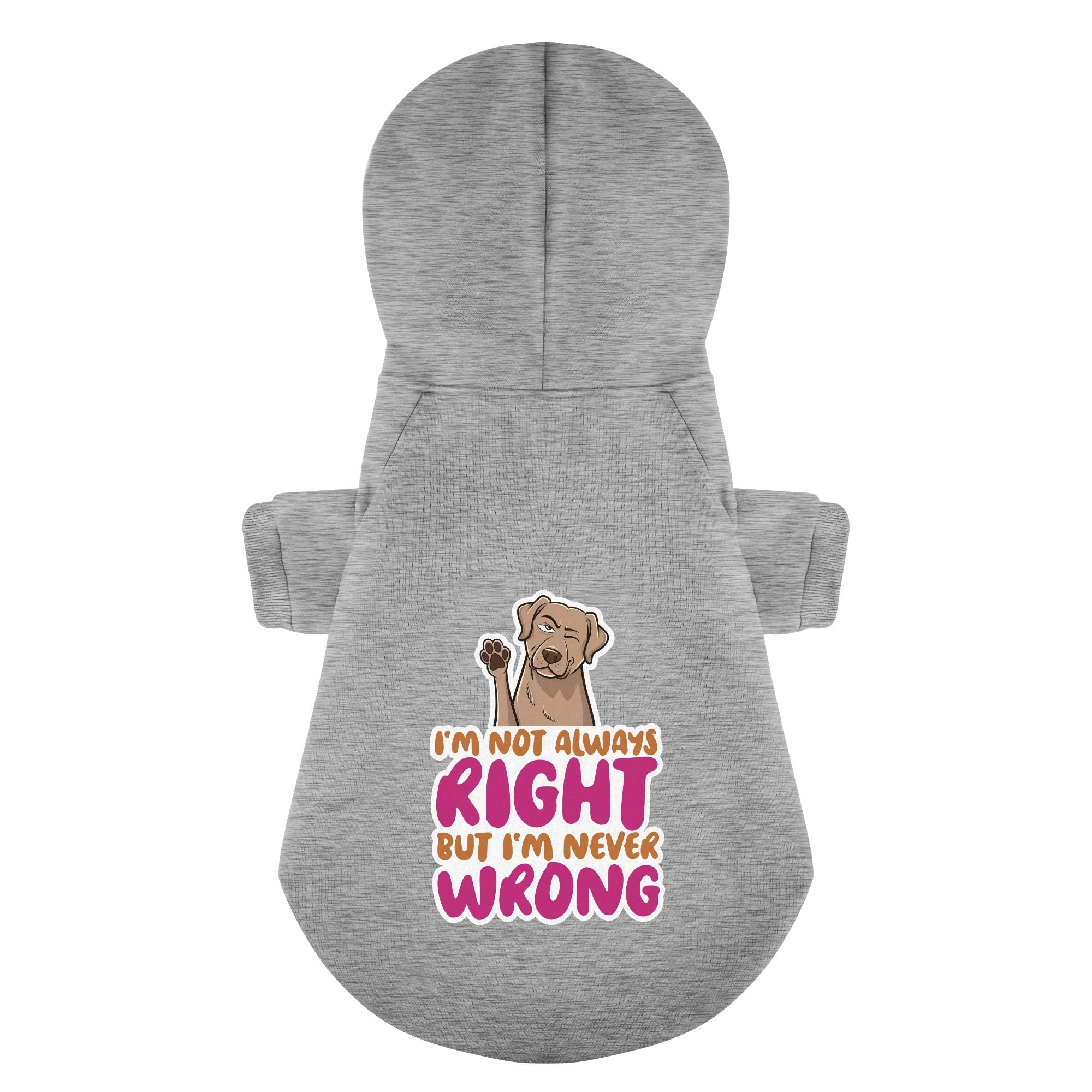 I'M NOT ALWAYS RIGHT BUT I'M NEVER WRONG - Labrador Hoodie - Dog Clothes