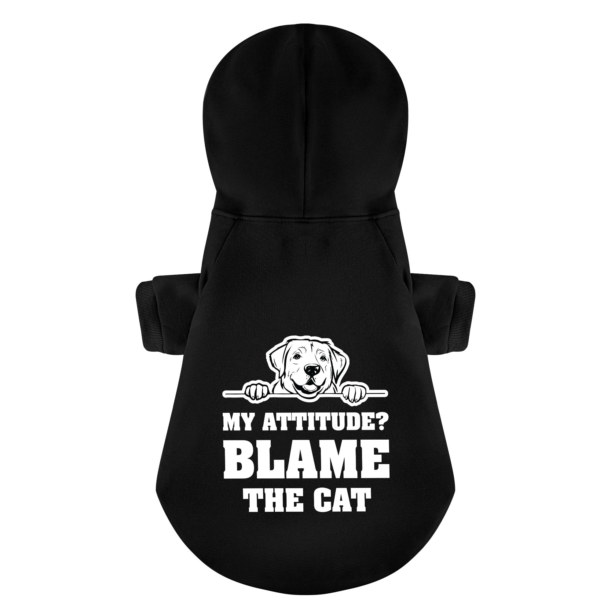 MY ATTITUDE ? BLAME THE CAT - Labrador Hoodie - Dog Clothes