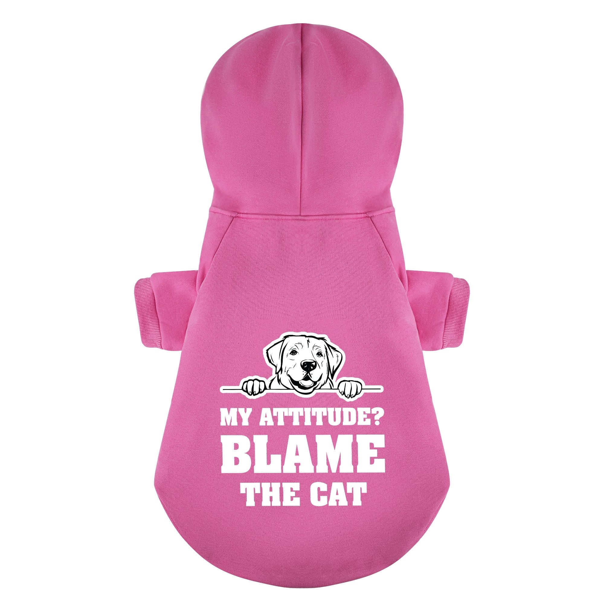MY ATTITUDE ? BLAME THE CAT - Labrador Hoodie - Dog Clothes