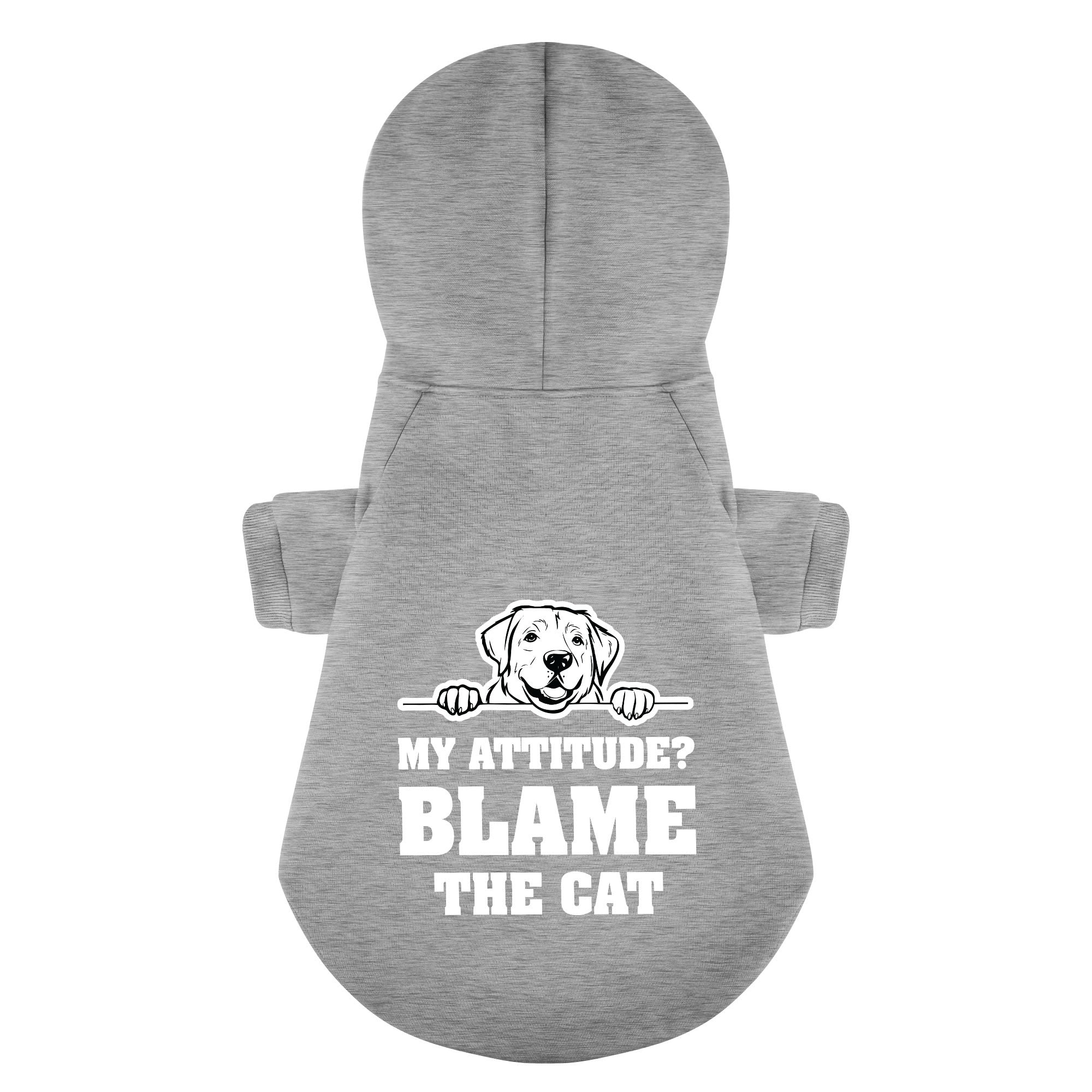 MY ATTITUDE ? BLAME THE CAT - Labrador Hoodie - Dog Clothes