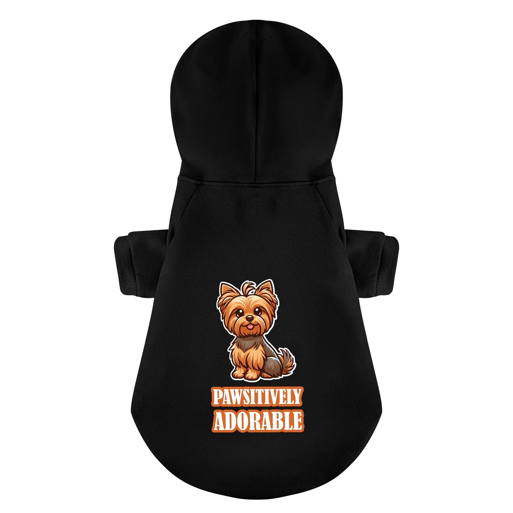 Pawsitively Adorable - Yorkie Hoodie - Dog Clothes