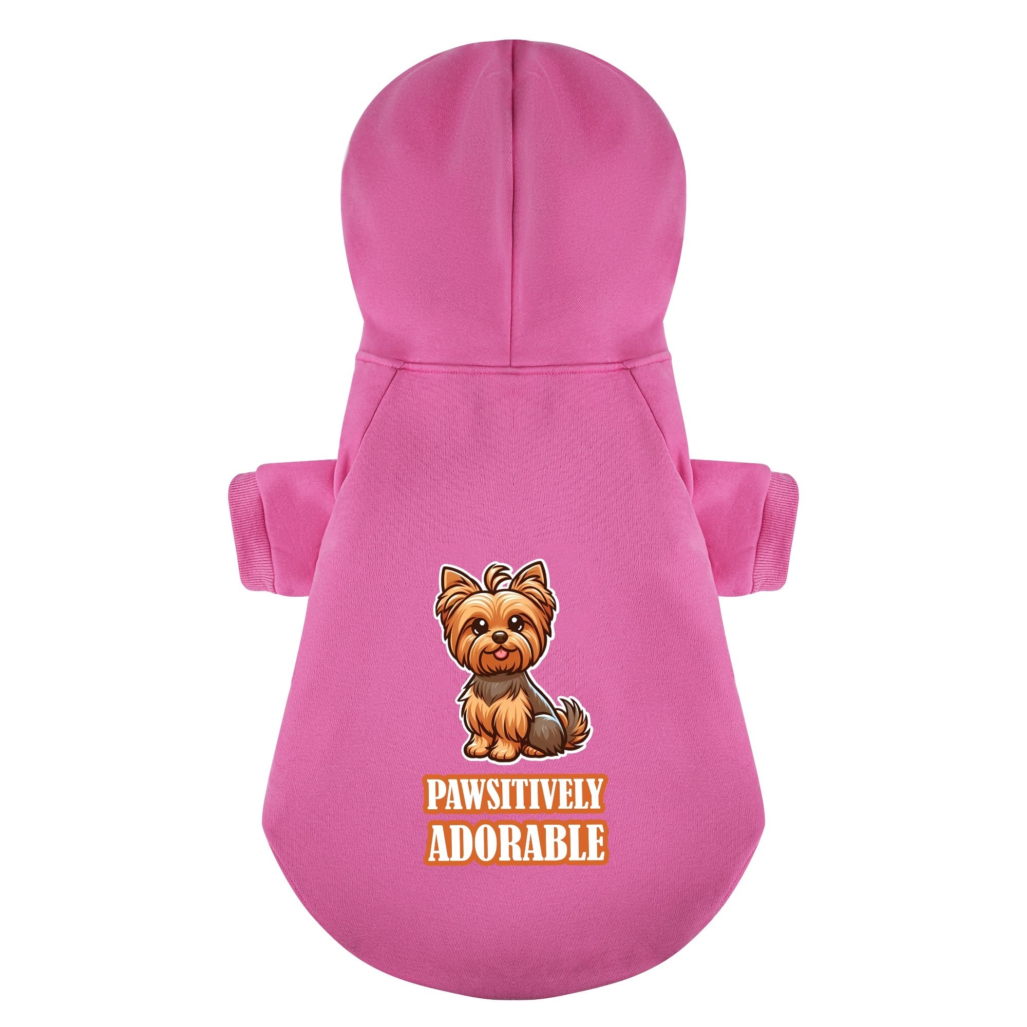 Pawsitively Adorable - Yorkie Hoodie - Dog Clothes