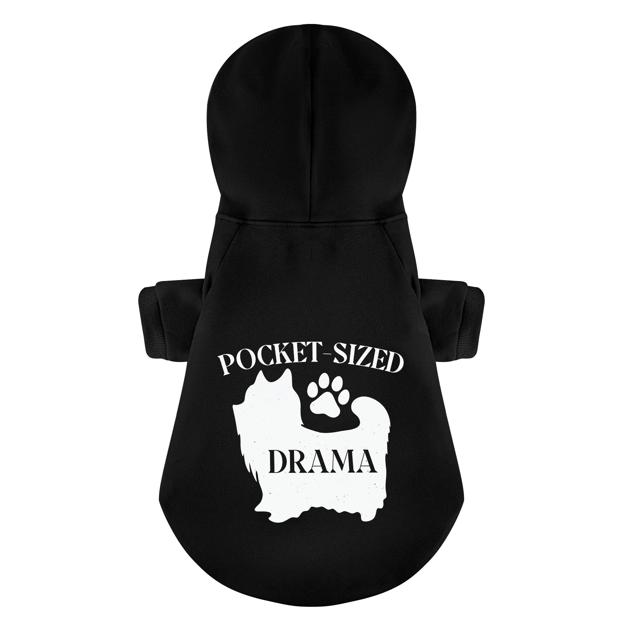 Pocket-Sized Drama - Yorkie Hoodie - Dog Clothes