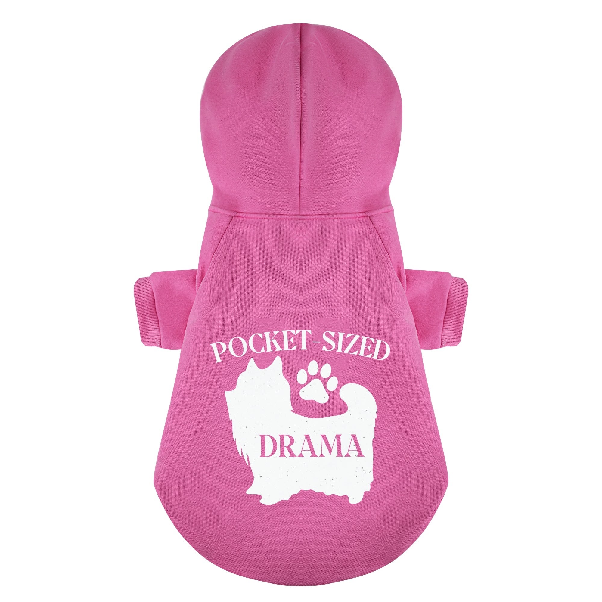Pocket-Sized Drama - Yorkie Hoodie - Dog Clothes