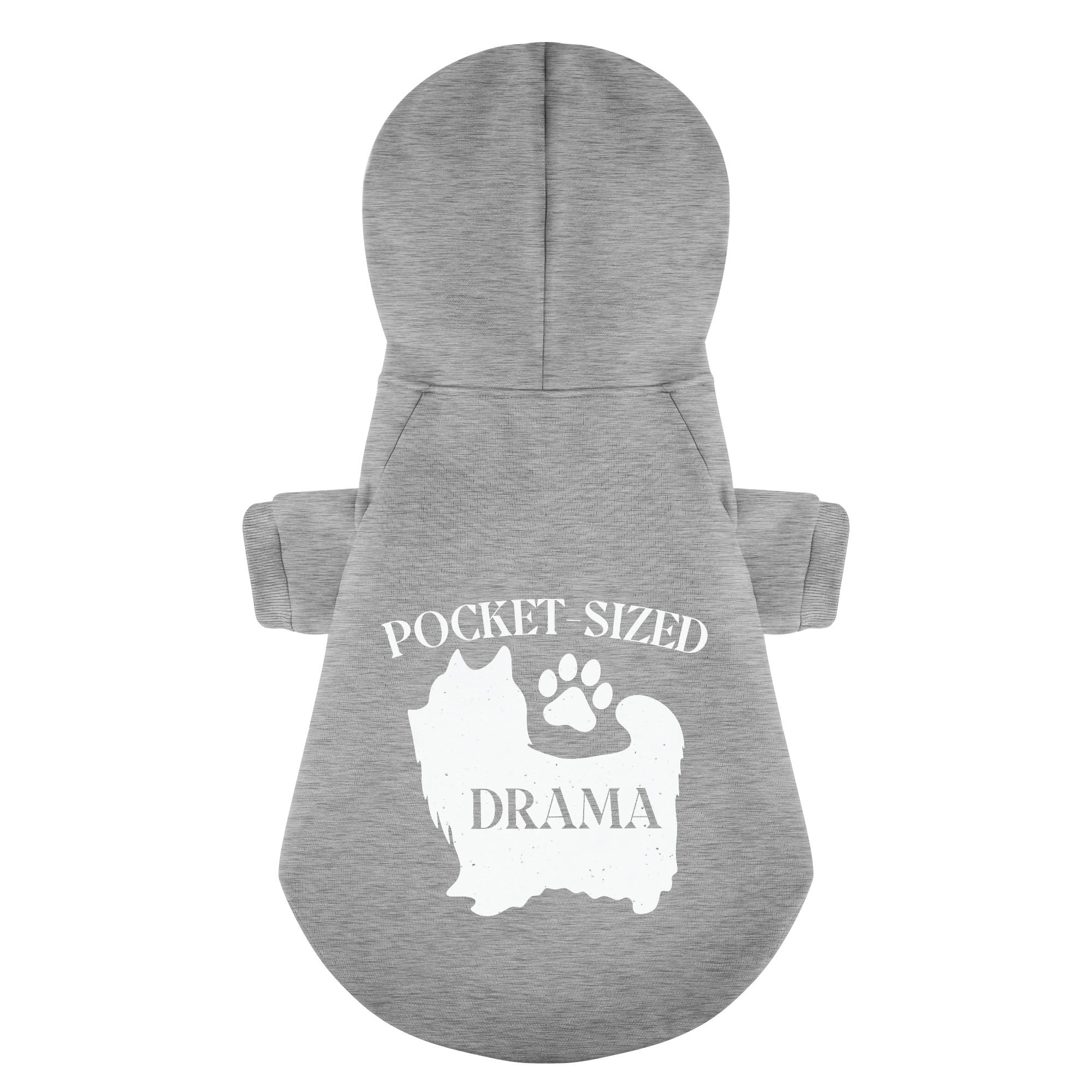 Pocket-Sized Drama - Yorkie Hoodie - Dog Clothes