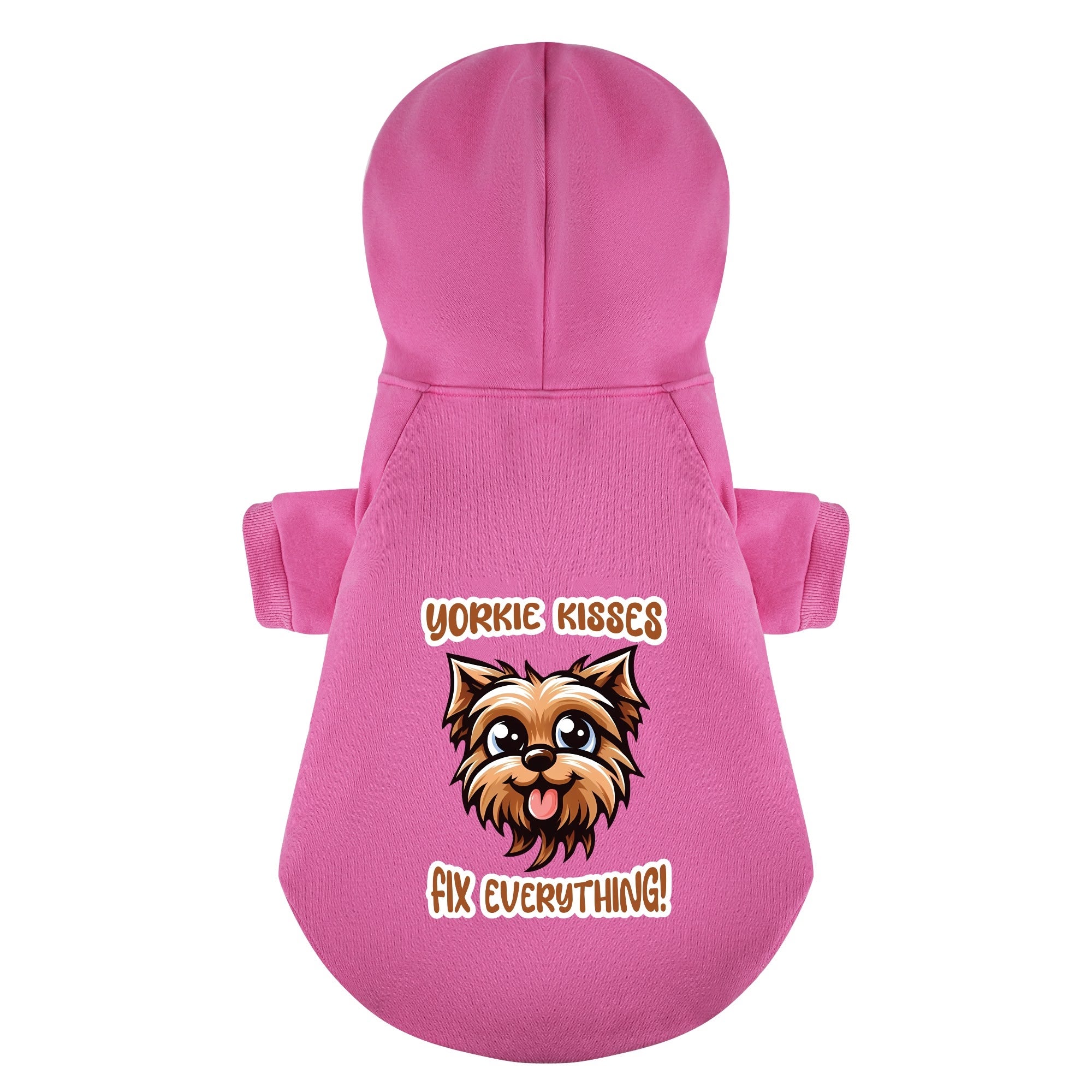Yorkie kisses fix everything! - Yorkie Hoodie - Dog Clothes