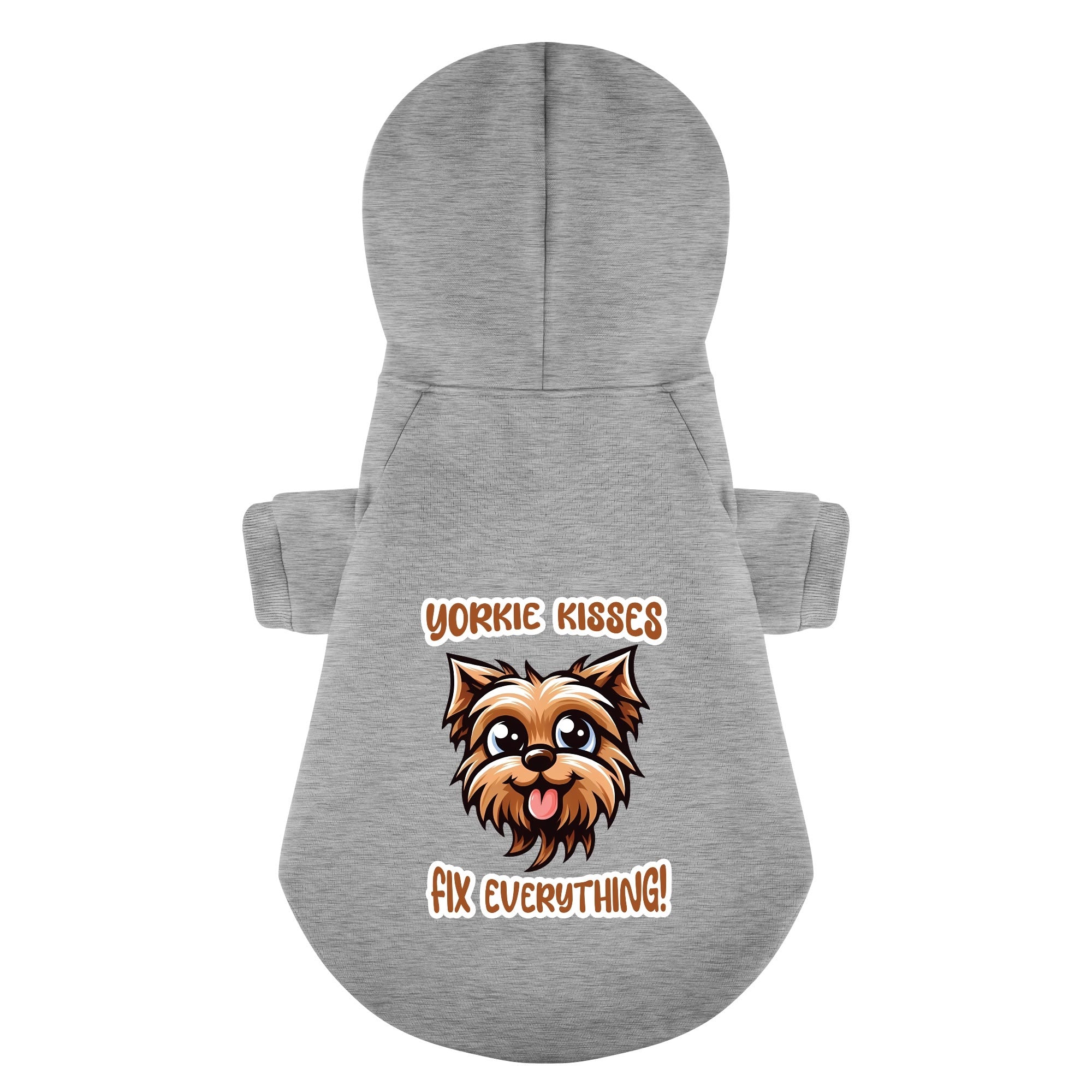 Yorkie kisses fix everything! - Yorkie Hoodie - Dog Clothes