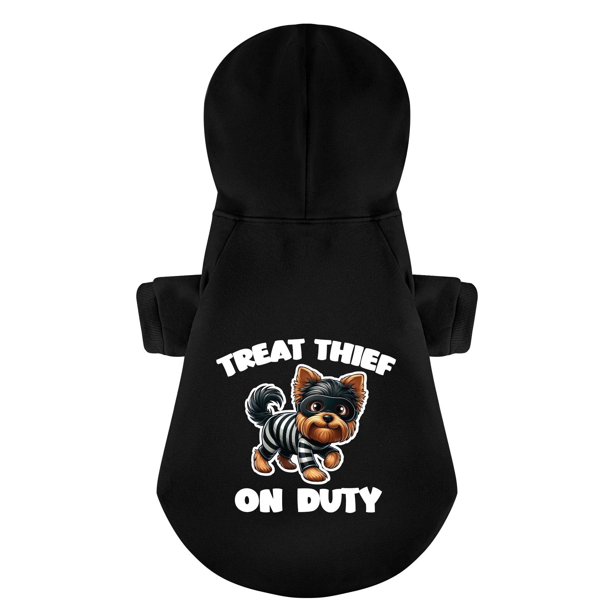 Treat thief on duty - Yorkie Hoodie - Dog Clothes