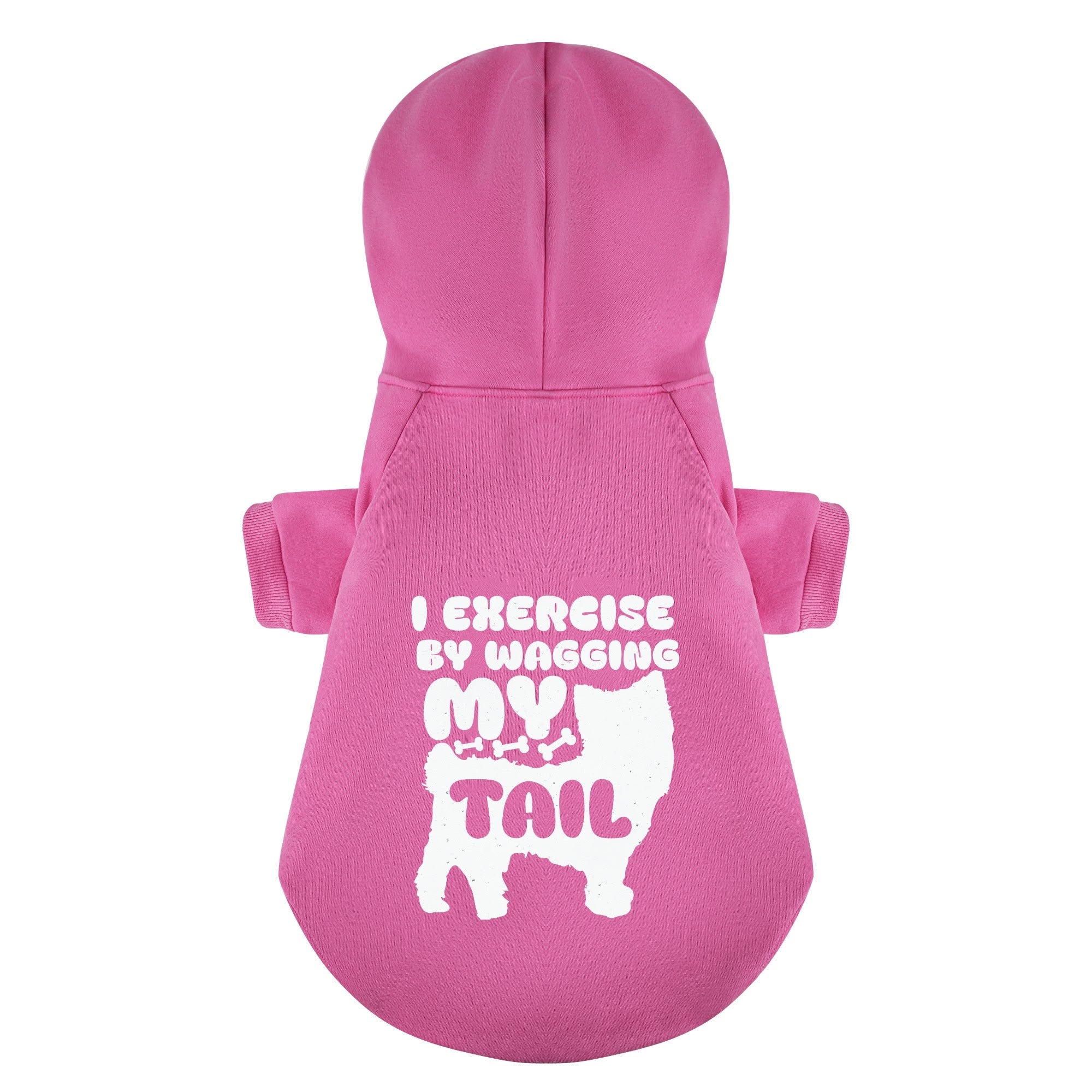 I exercise… by wagging my tail - Yorkie Hoodie - Dog Clothes